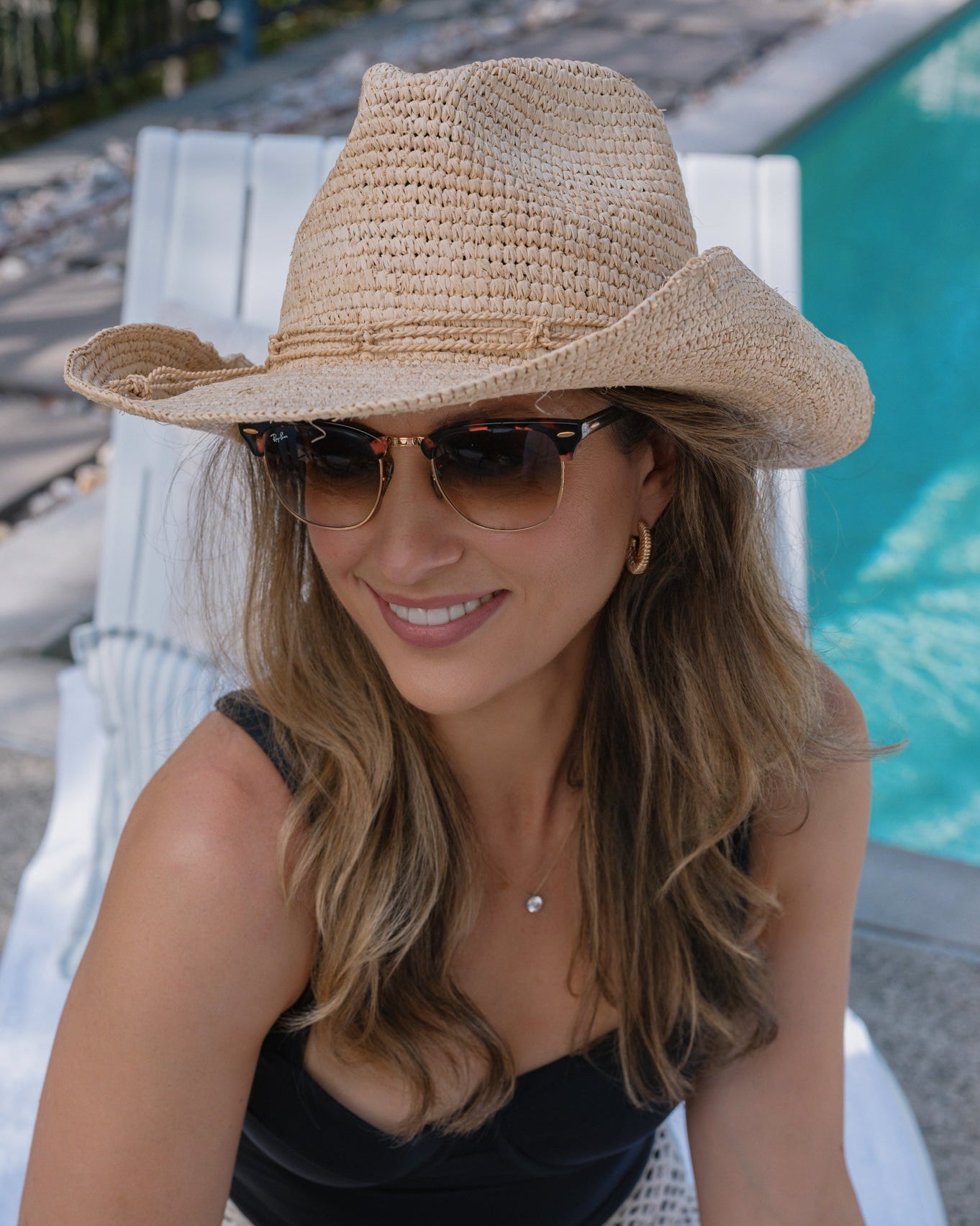 CINDY RAFFIA WESTERN HAT NATURAL
