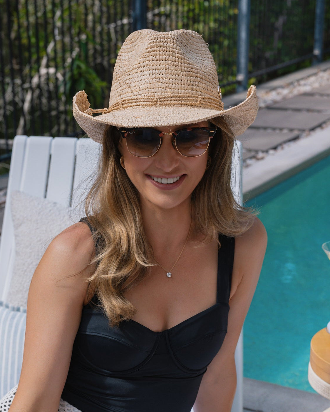 CINDY RAFFIA WESTERN HAT NATURAL