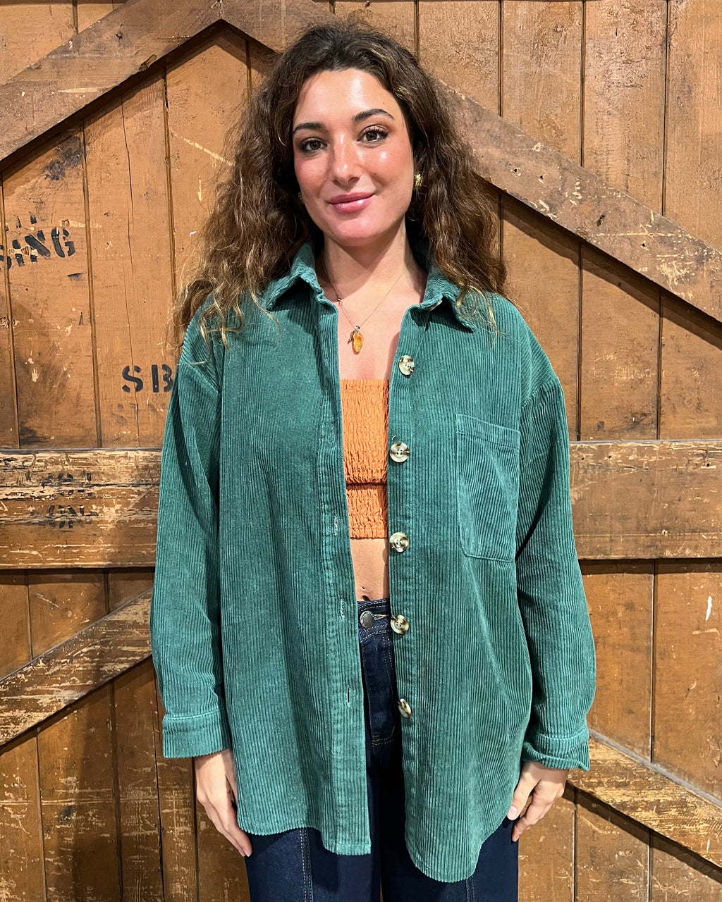 CORD SHACKET GREEN