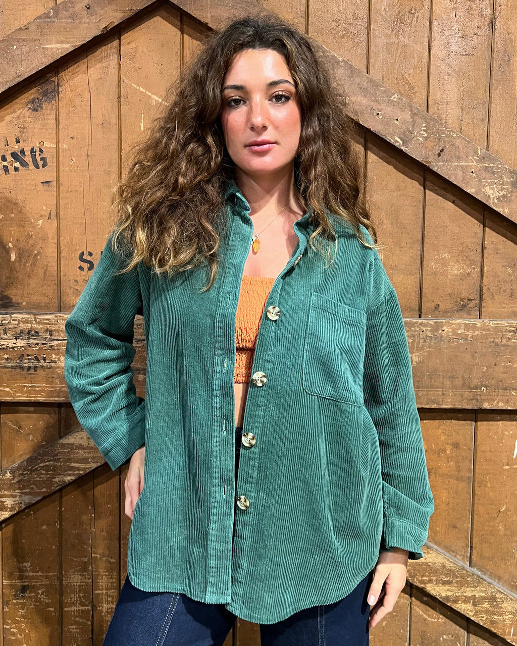 CORD SHACKET GREEN