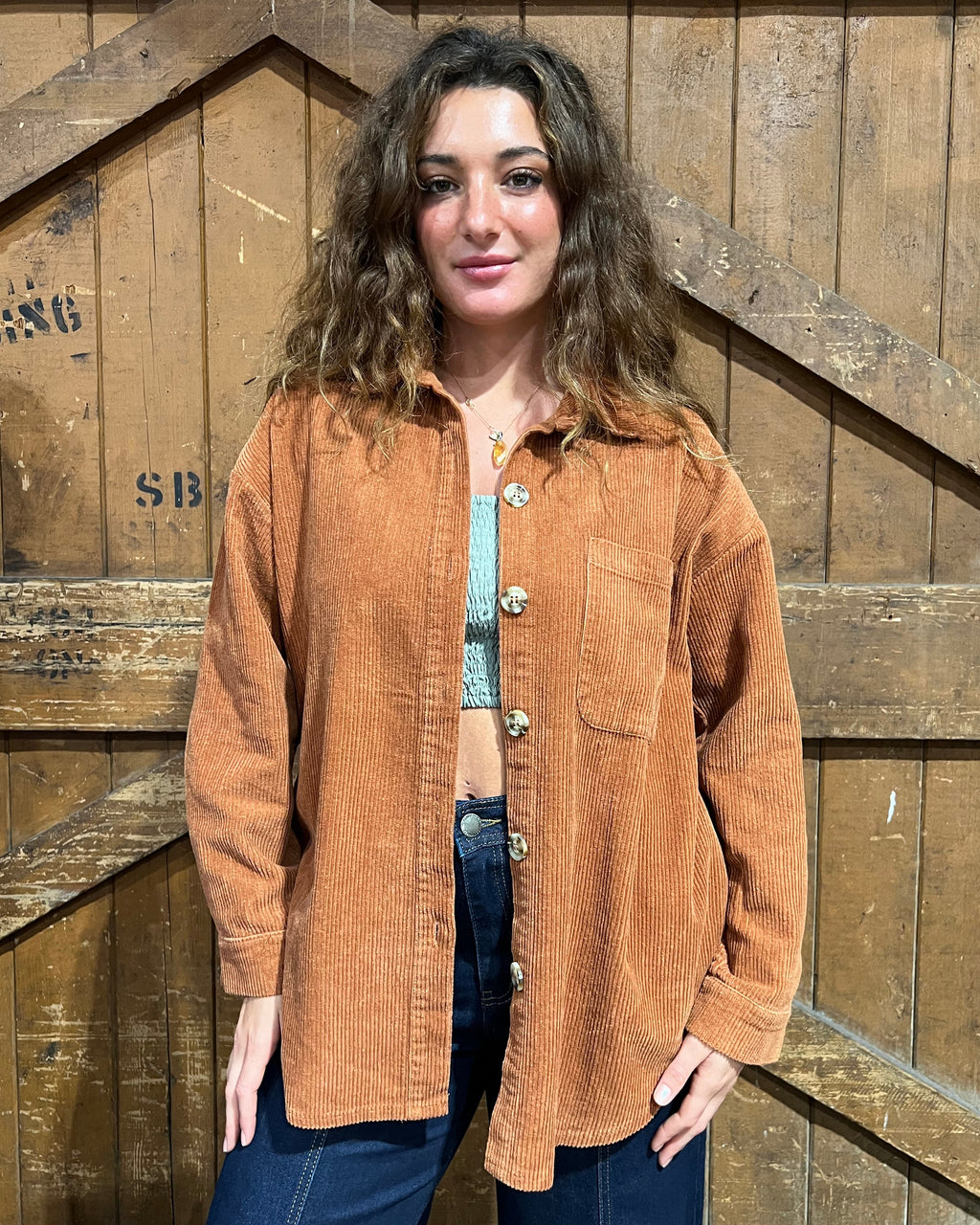 Rust Shacket Woman CORD SHACKET RUST – Moon Child Fremantle
