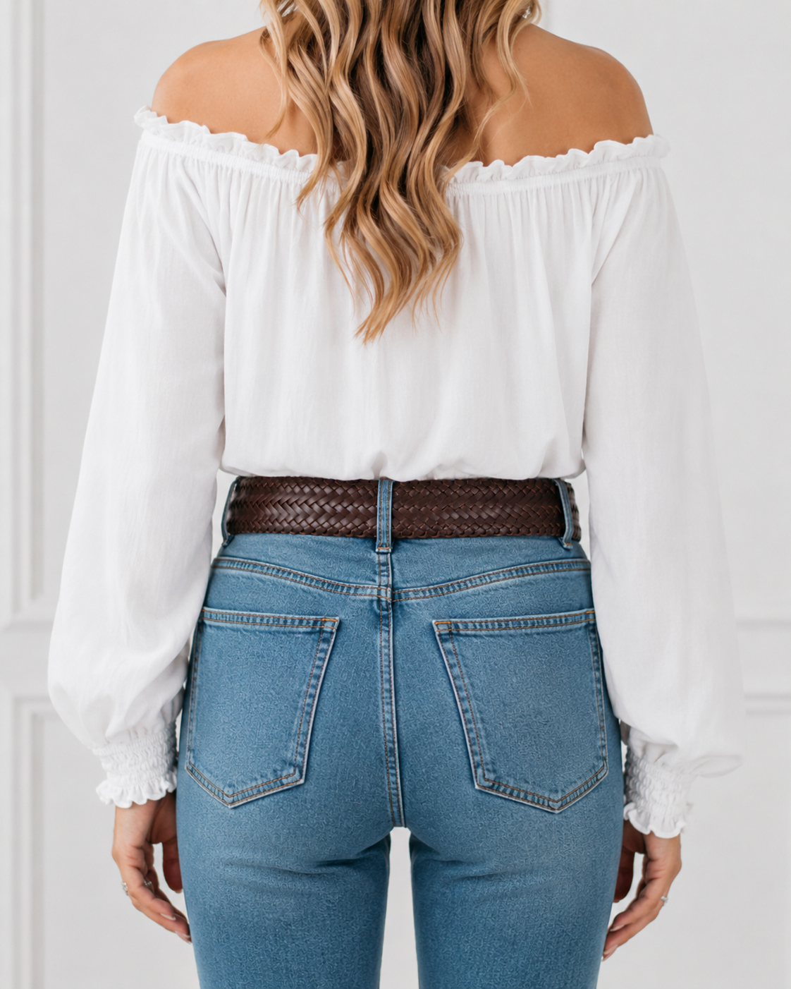BOHO BRAID BELT BROWN