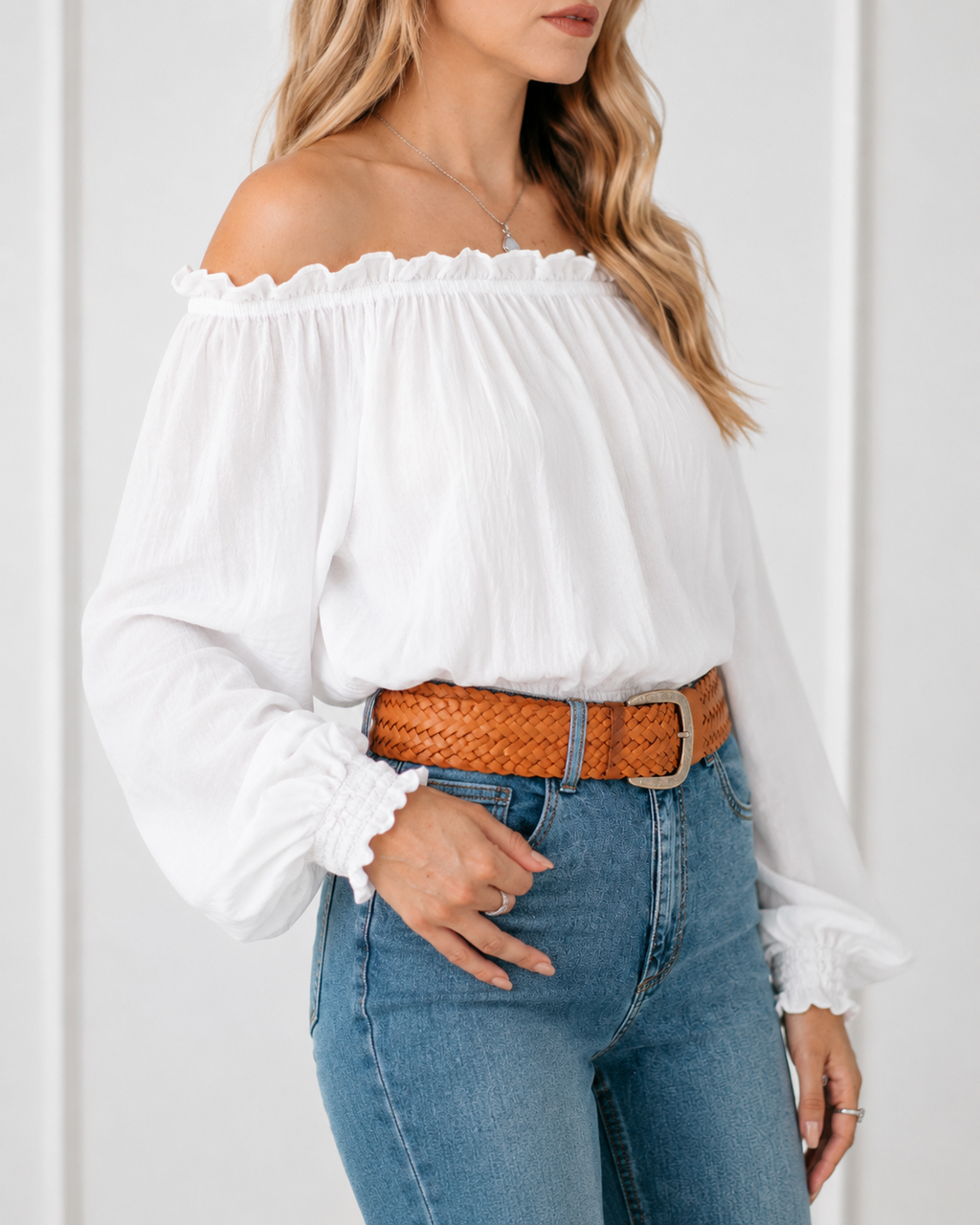 BOHO BRAID BELT TAN