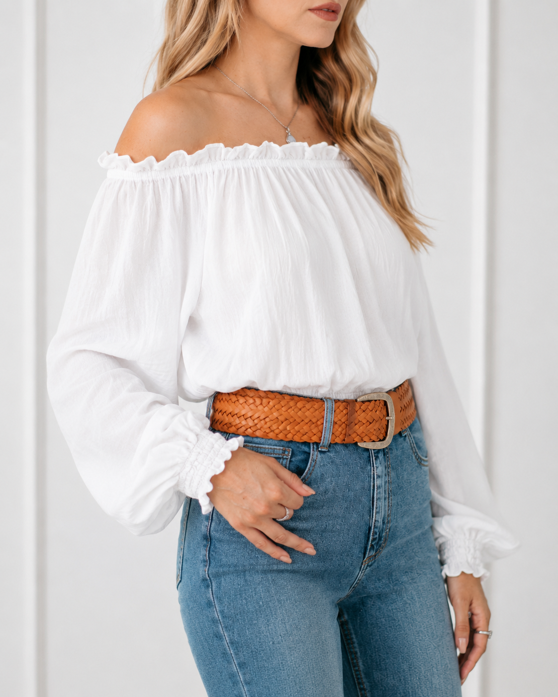 BOHO BRAID BELT TAN