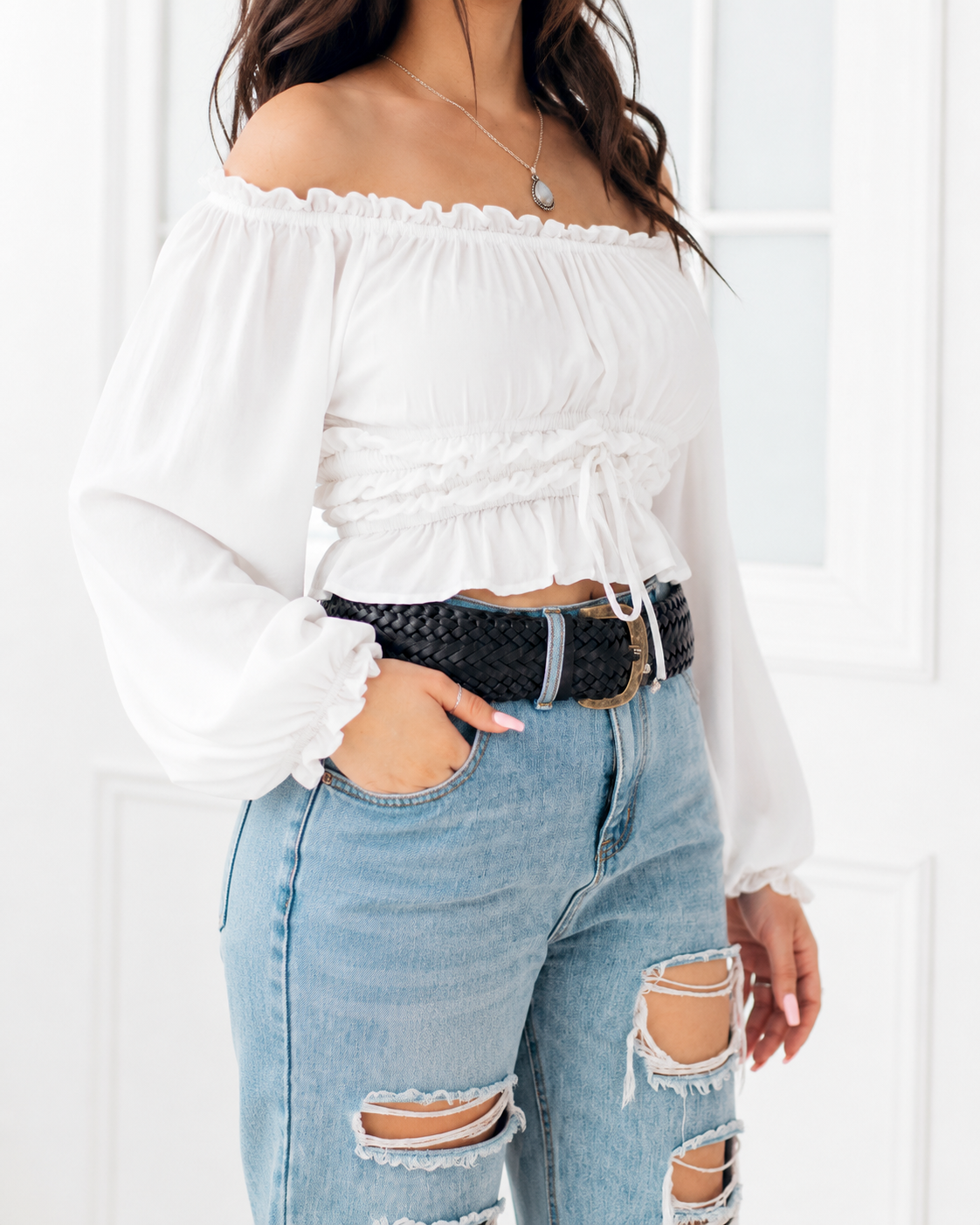 BOHO BRAID BELT BLACK
