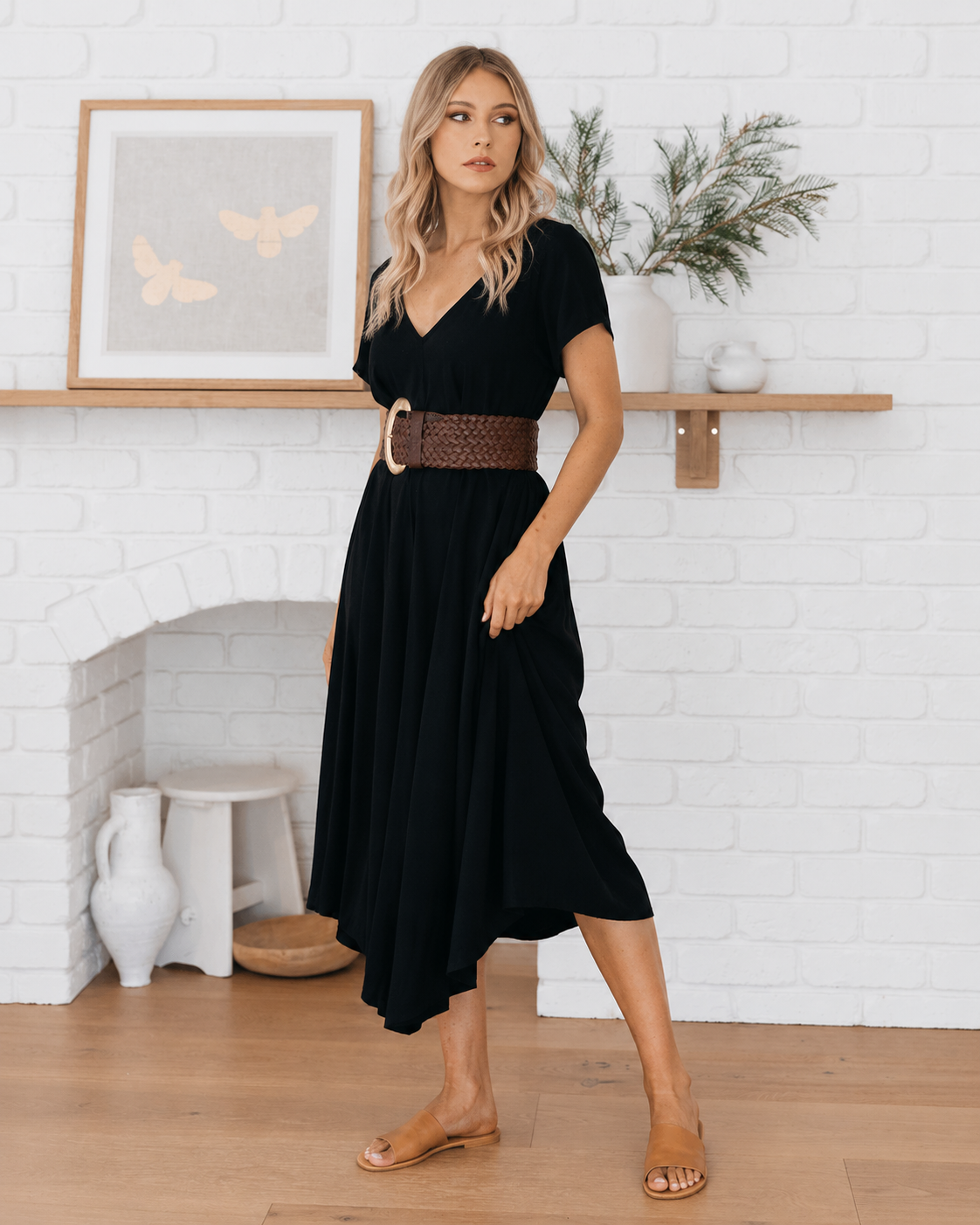 INDIANNA BRAID BELT BROWN