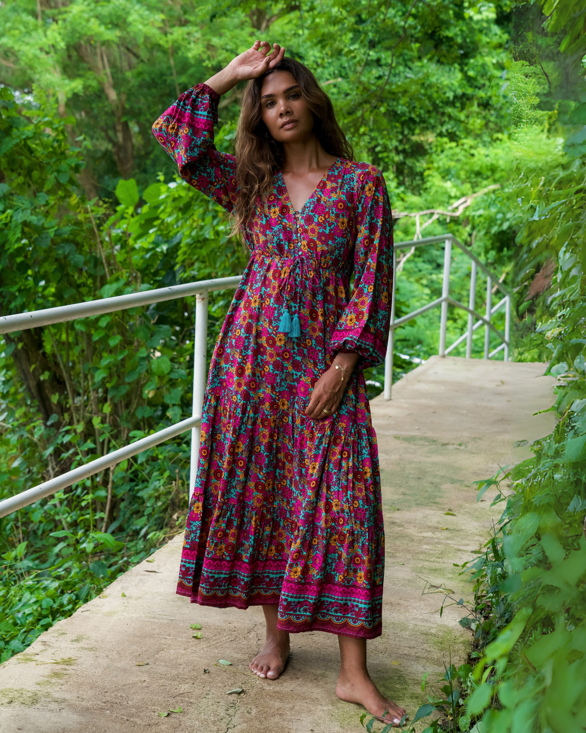 DIXIE MAXI DRESS WILDFLOWER WILDFLOWER / 2XL