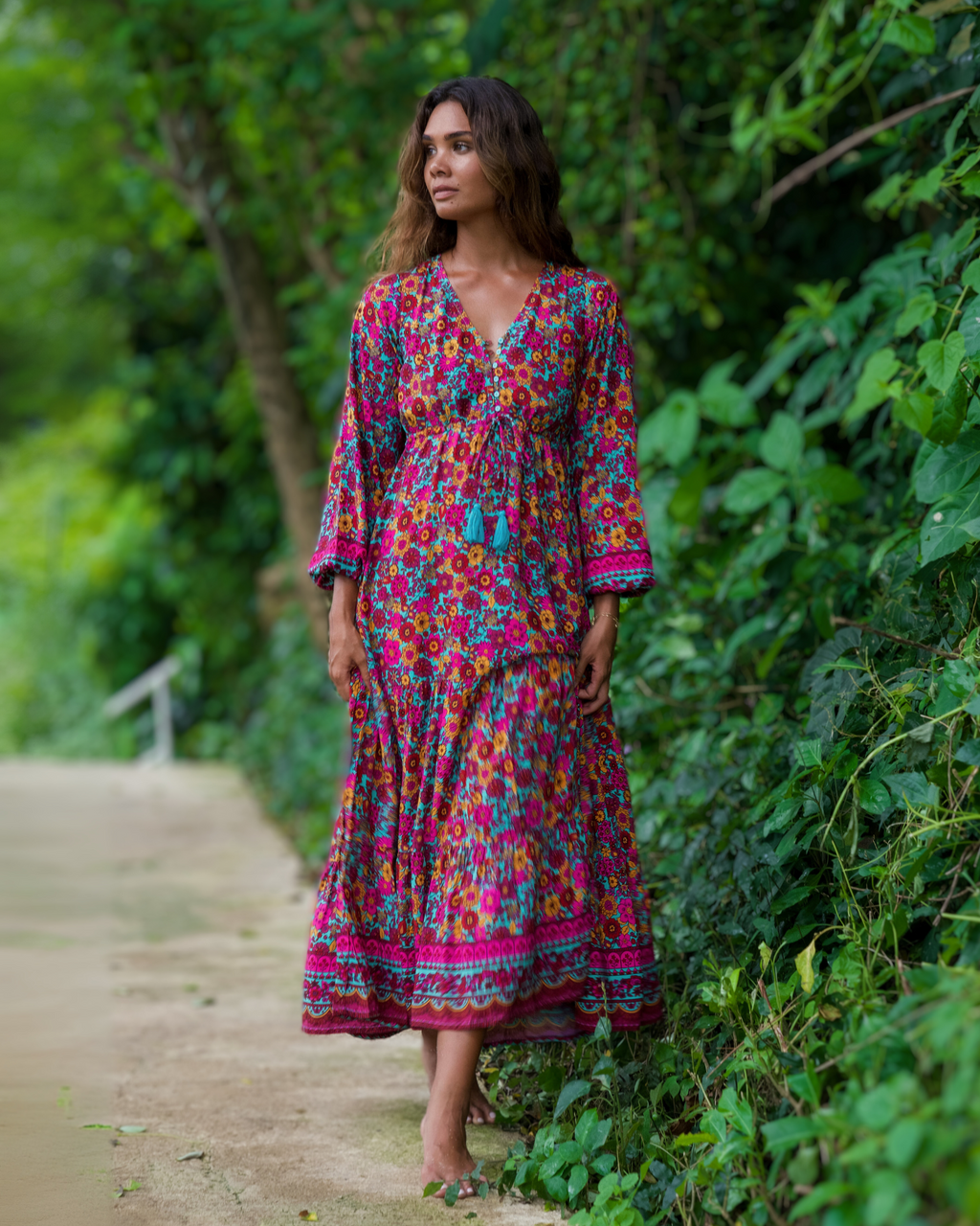 DIXIE MAXI DRESS WILDFLOWER