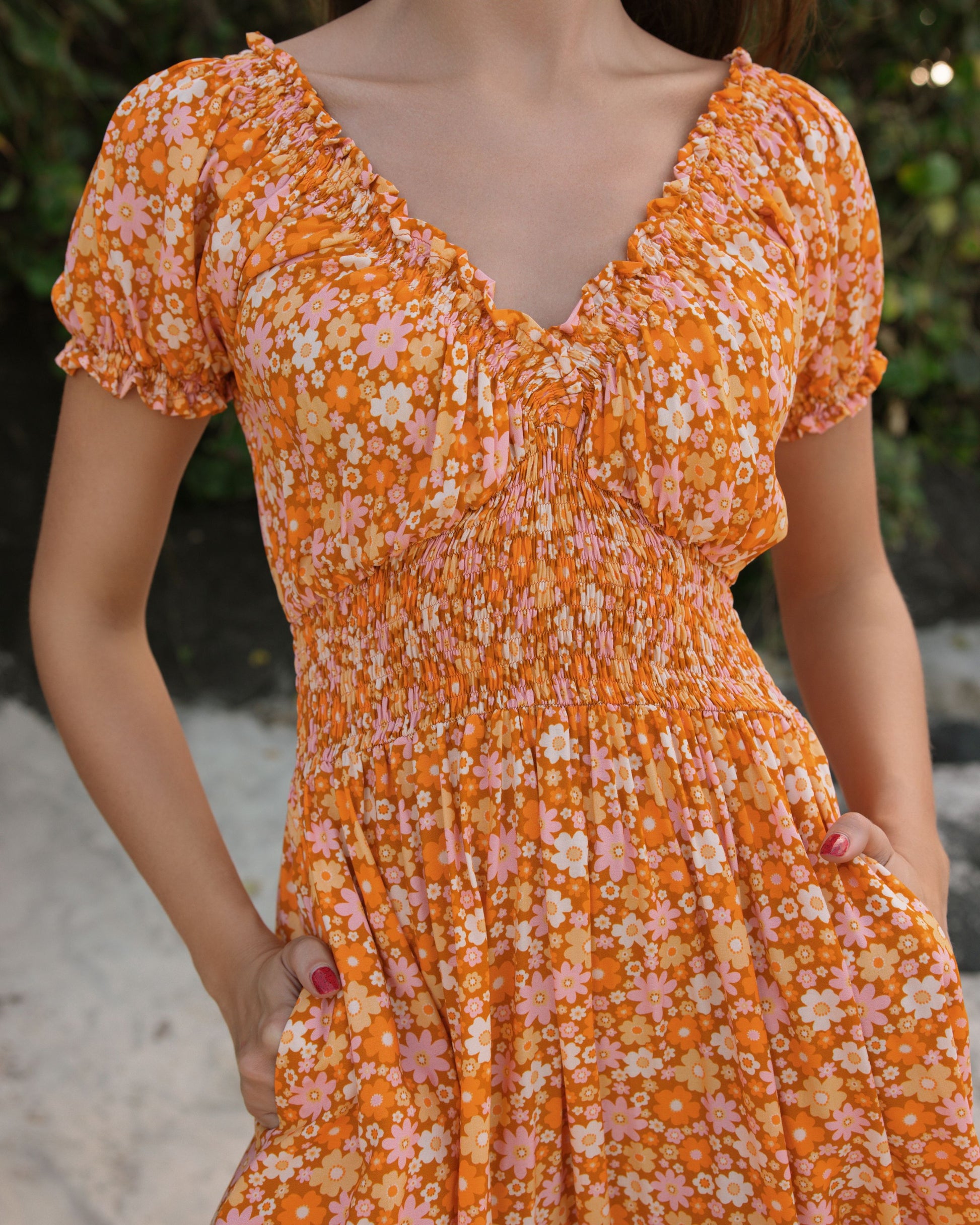 FLORA MAXI DRESS MANGO TANGO