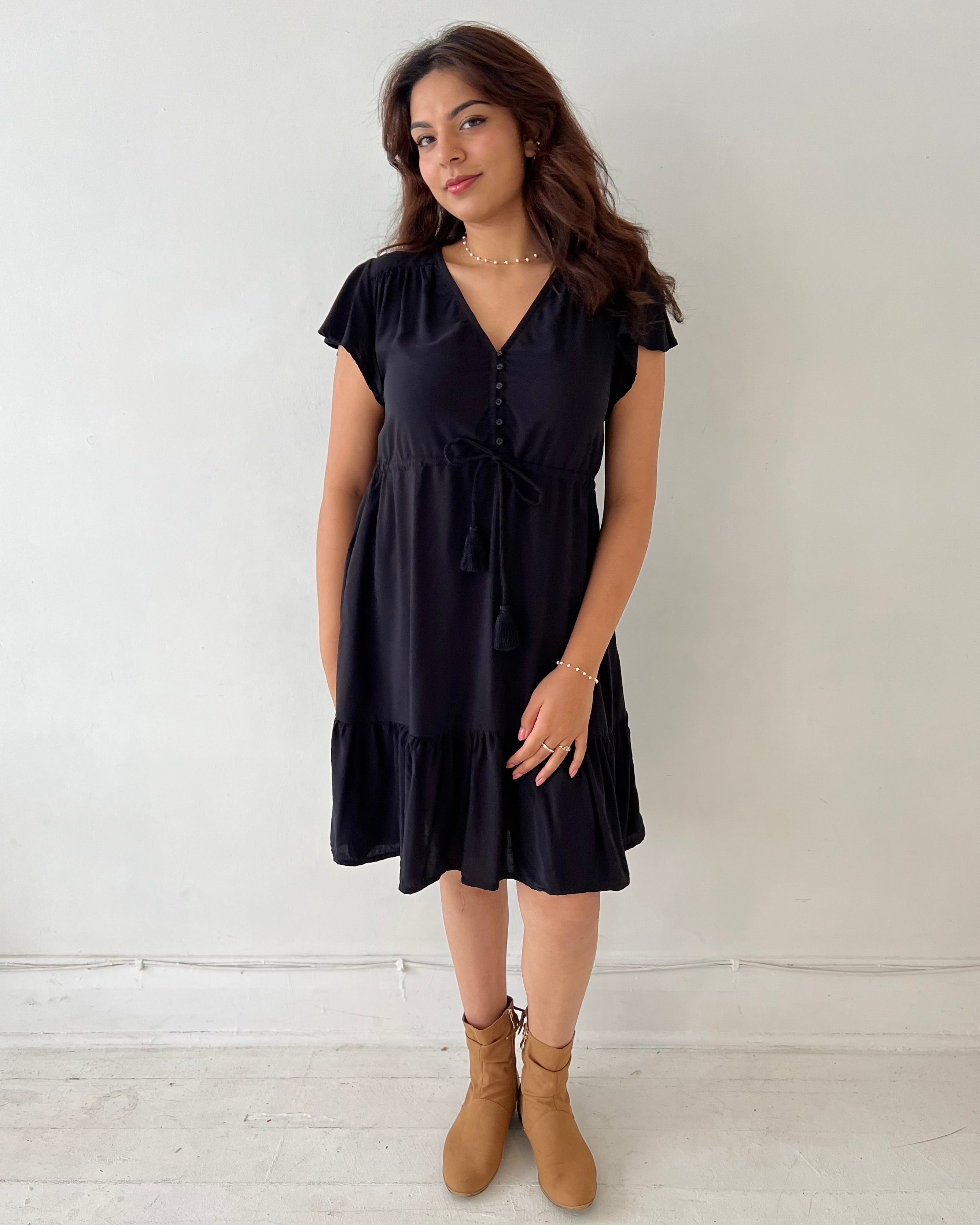 CALI MINI DRESS BLACK – Moon Child Fremantle
