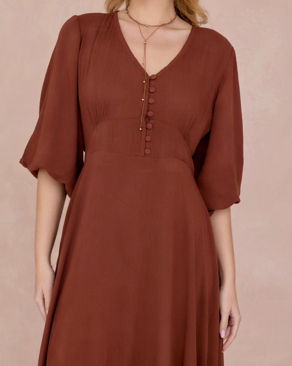 OLYMPIA MAXI DRESS MOCHA