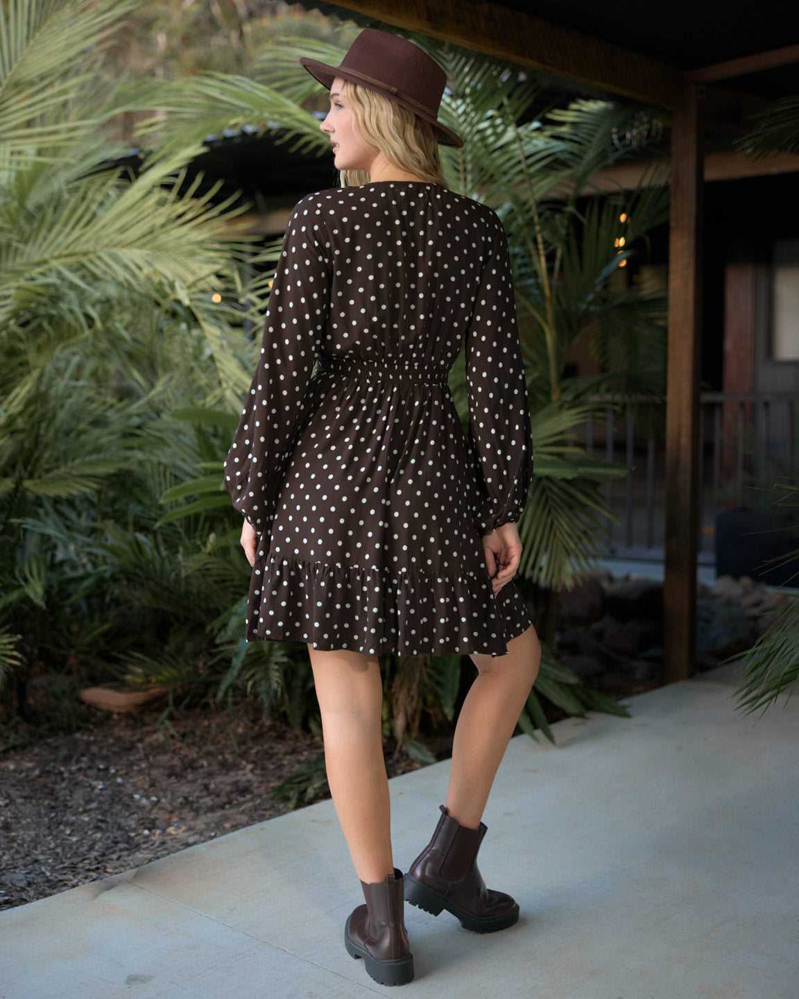 JAYA MINI DRESS FUDGE