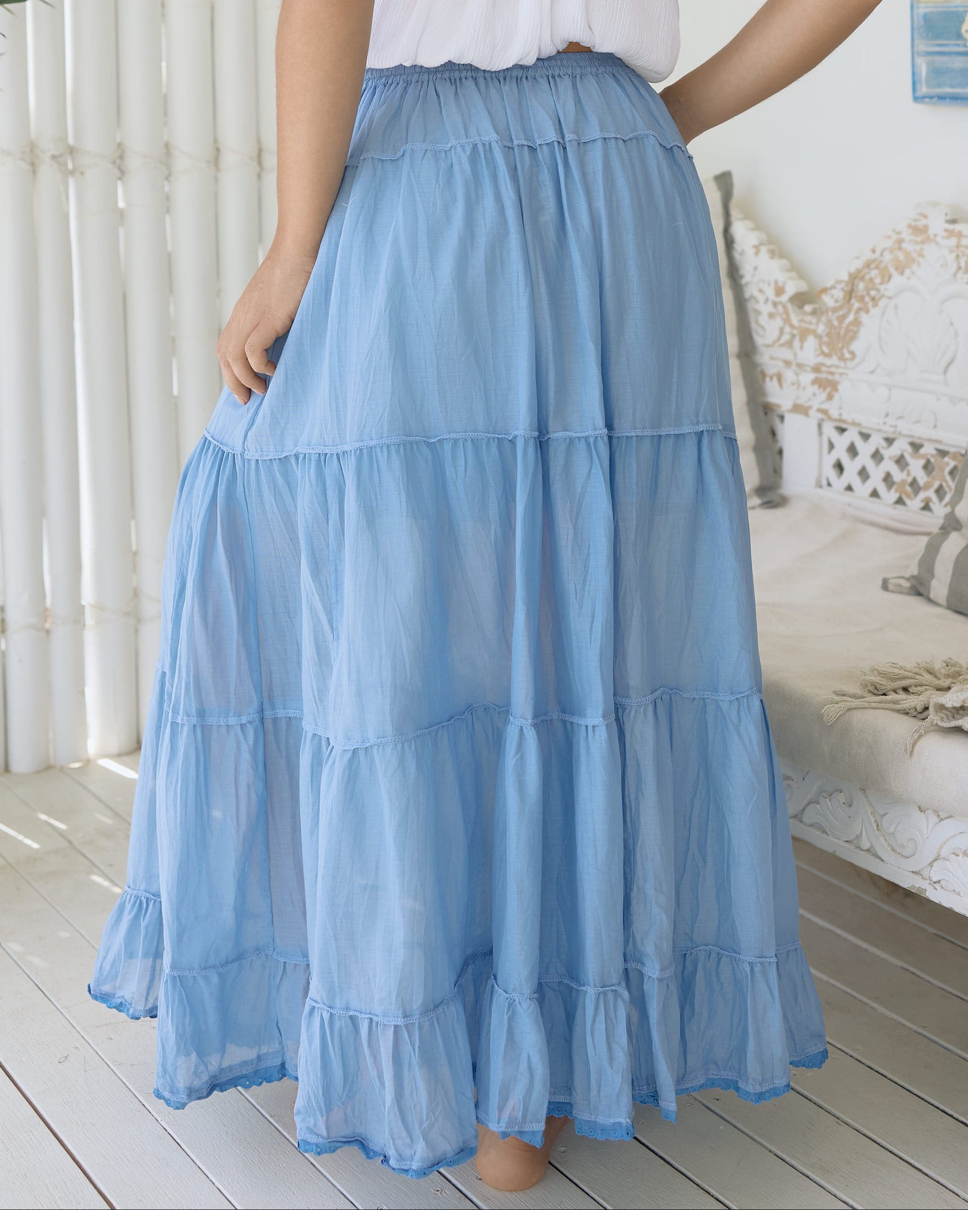 BELLA MAXI SKIRT SKY