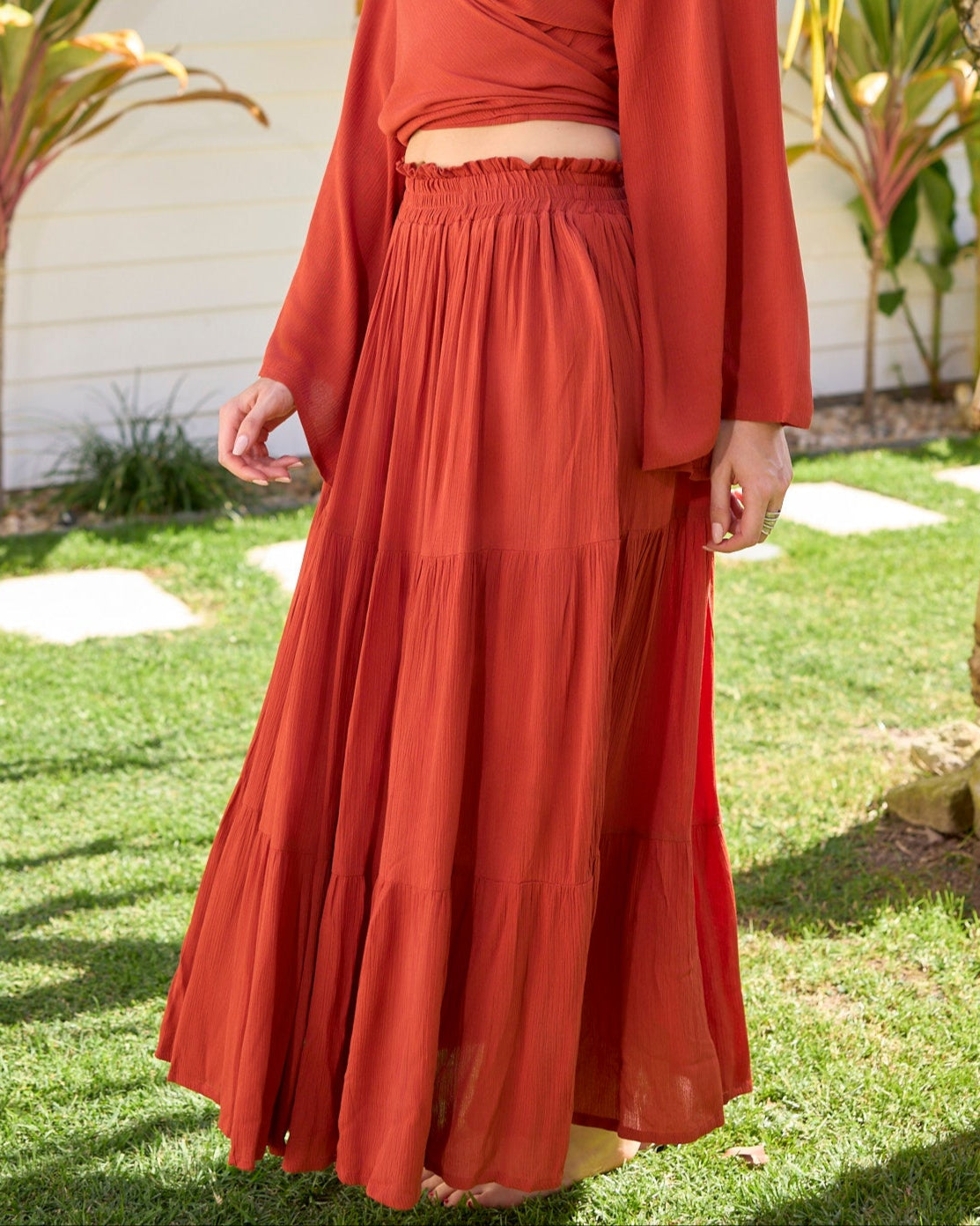 GIGI MAXI SKIRT TERRACOTTA