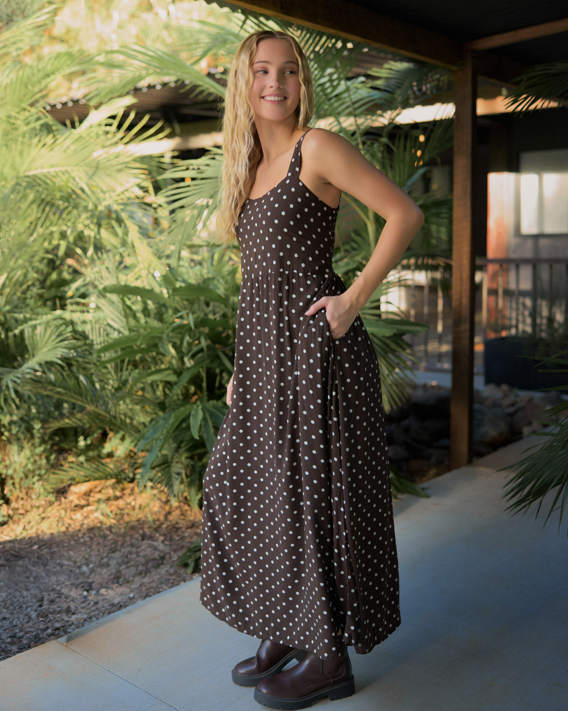 LUKA MAXI DRESS FUDGE