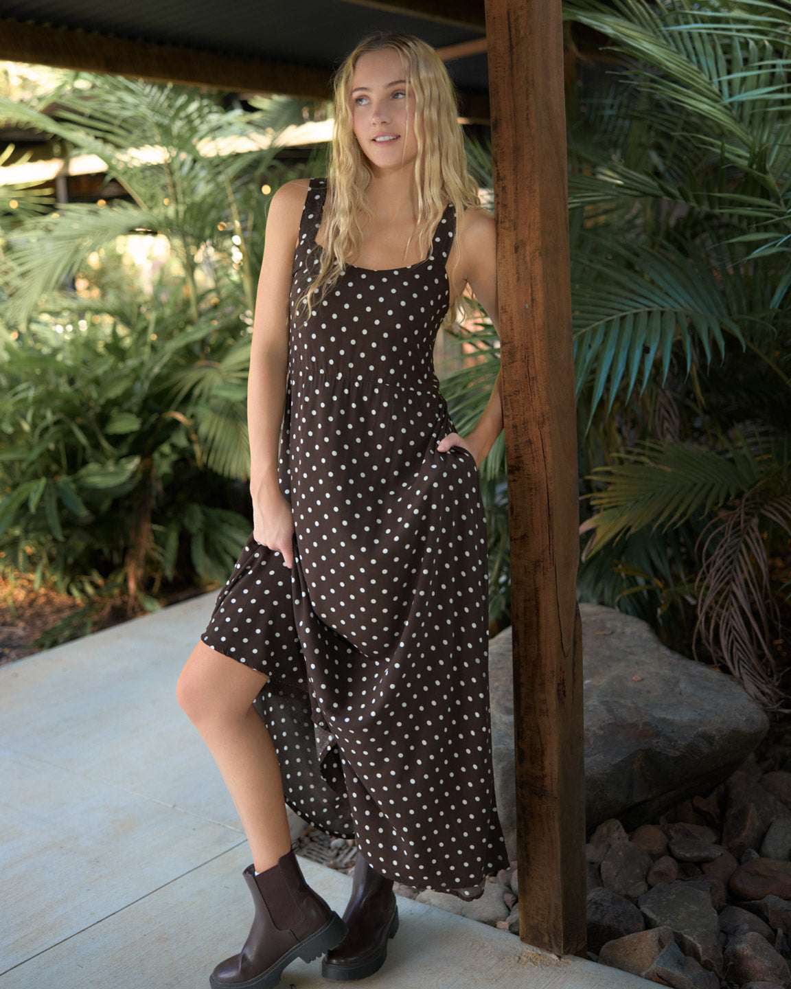 LUKA MAXI DRESS FUDGE