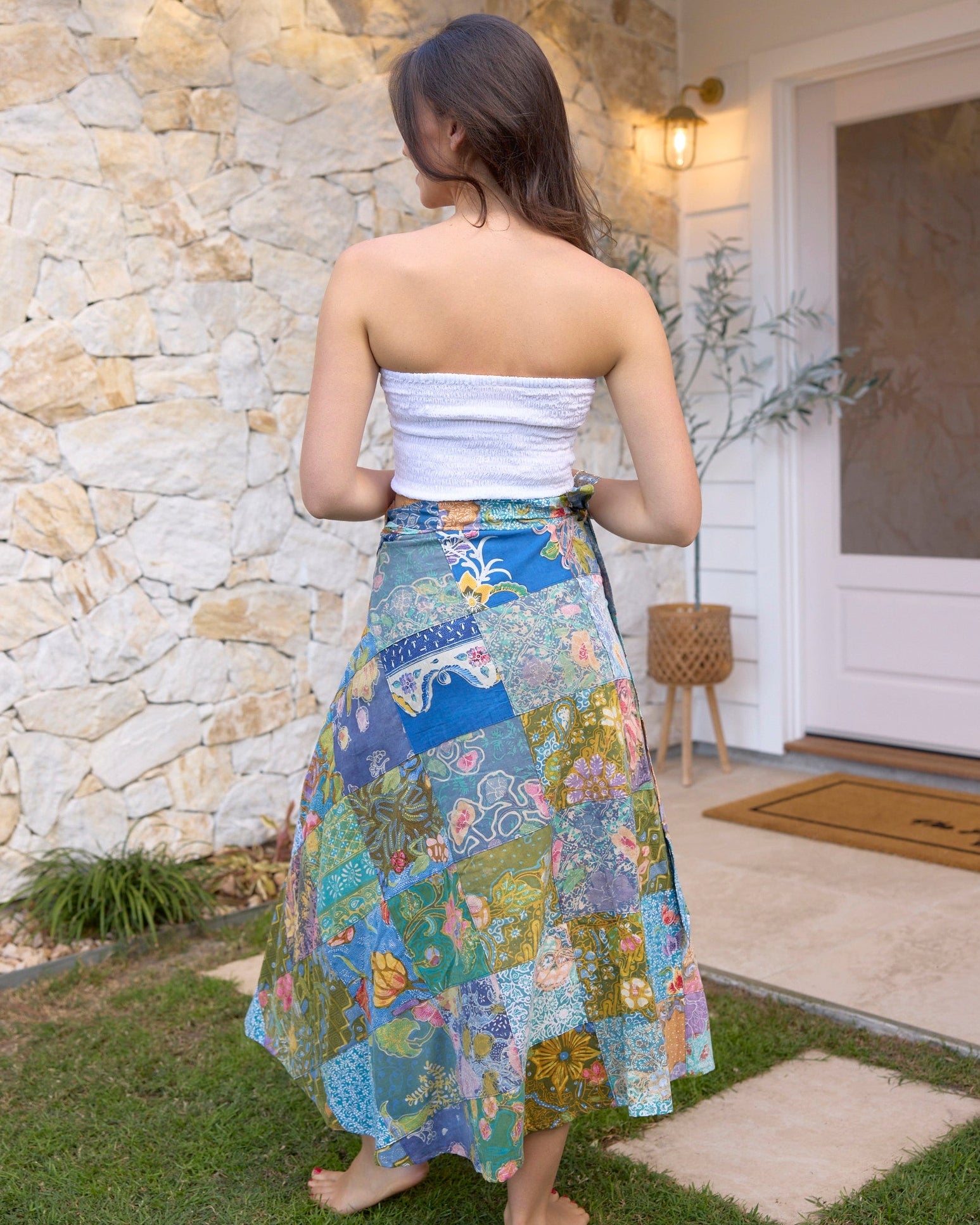 BETH MAXI SKIRT BLUE