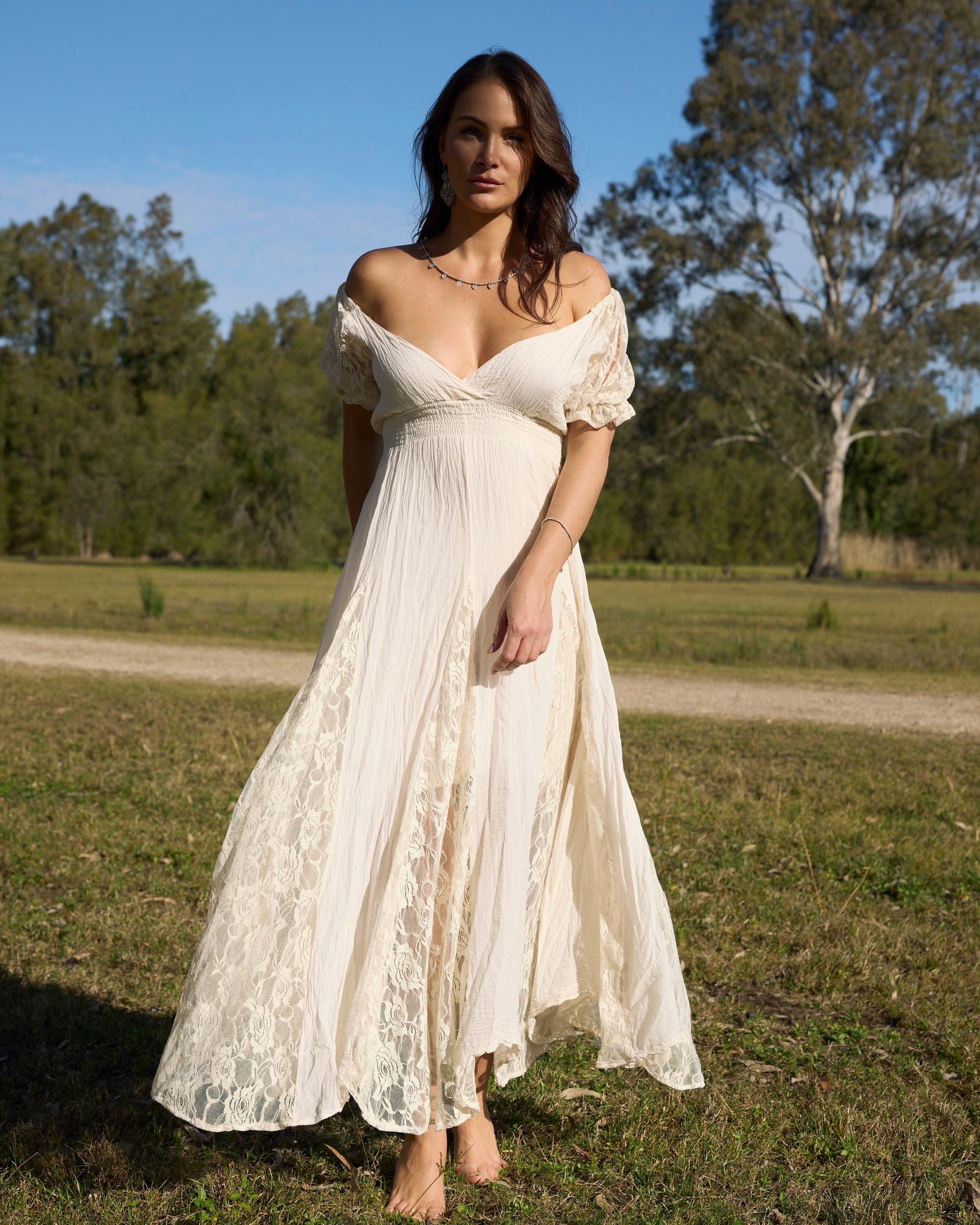 FLORANCE MAXI DRESS VINTAGE CREAM