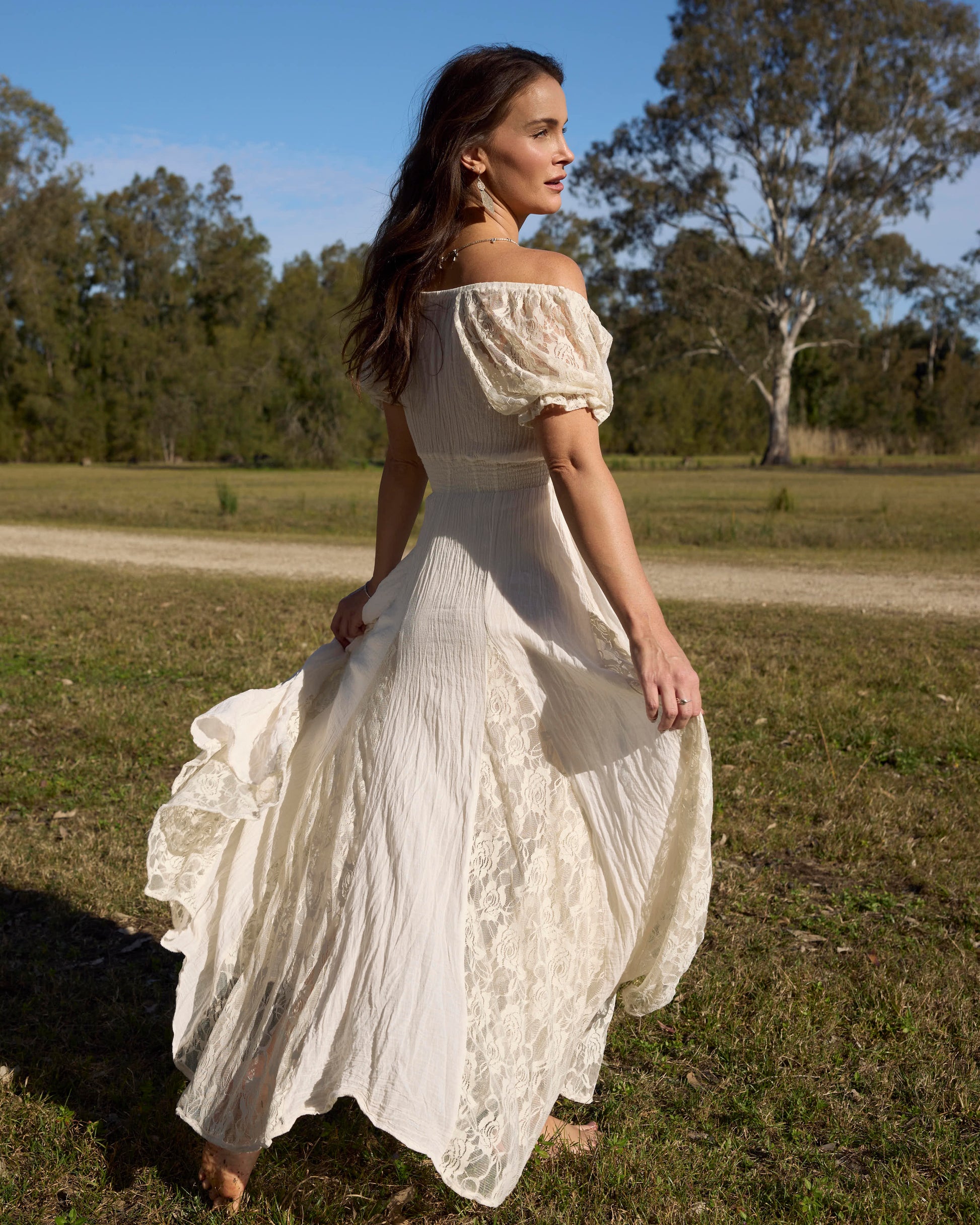FLORANCE MAXI DRESS VINTAGE CREAM