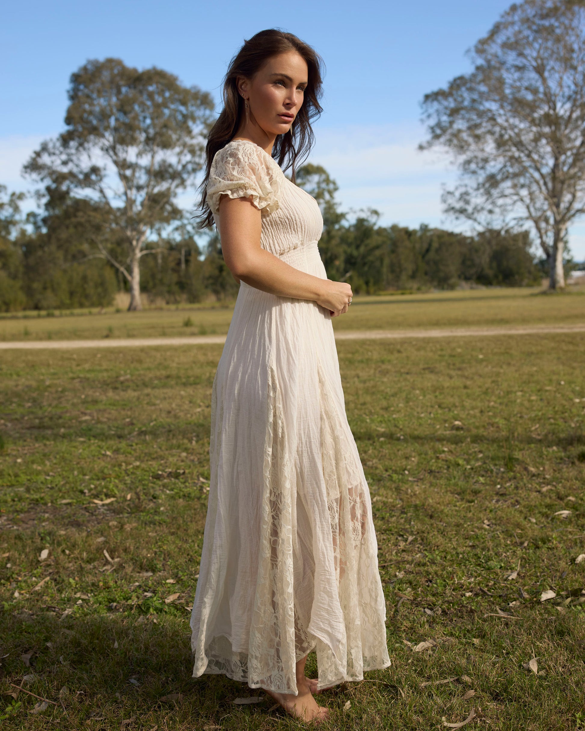 FLORANCE MAXI DRESS VINTAGE CREAM