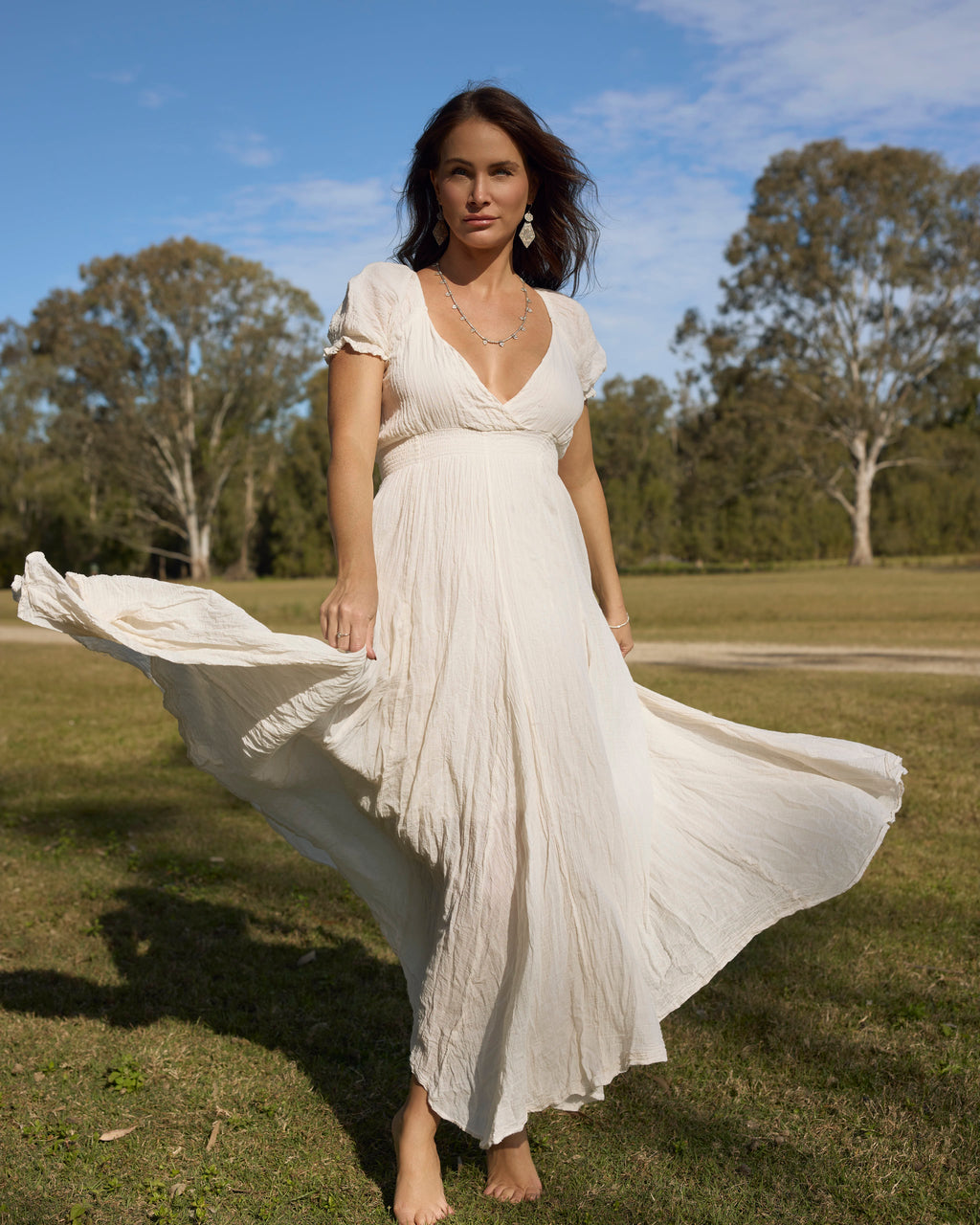 BRIGITTE MAXI DRESS VINTAGE CREAM