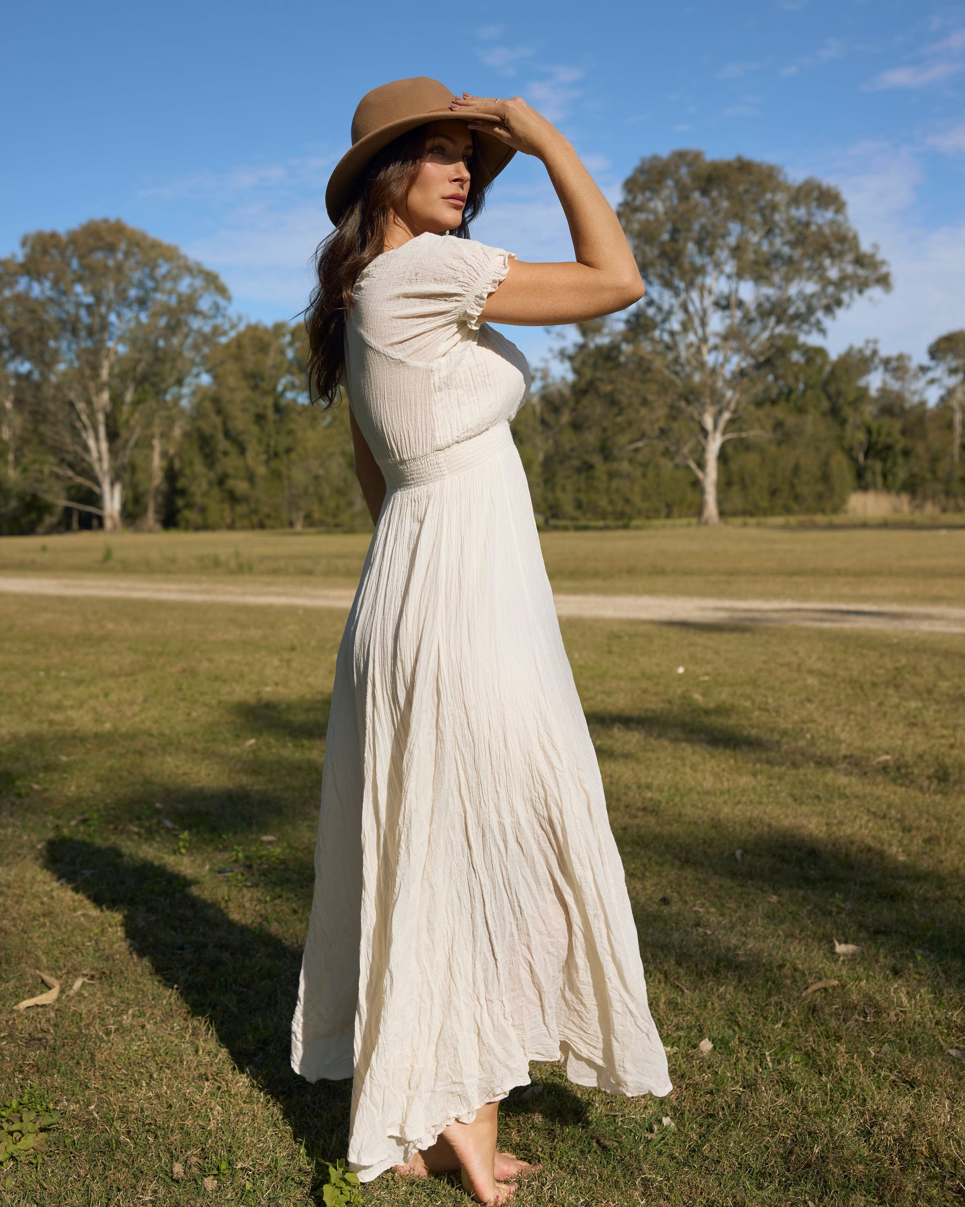 BRIGITTE MAXI DRESS VINTAGE CREAM