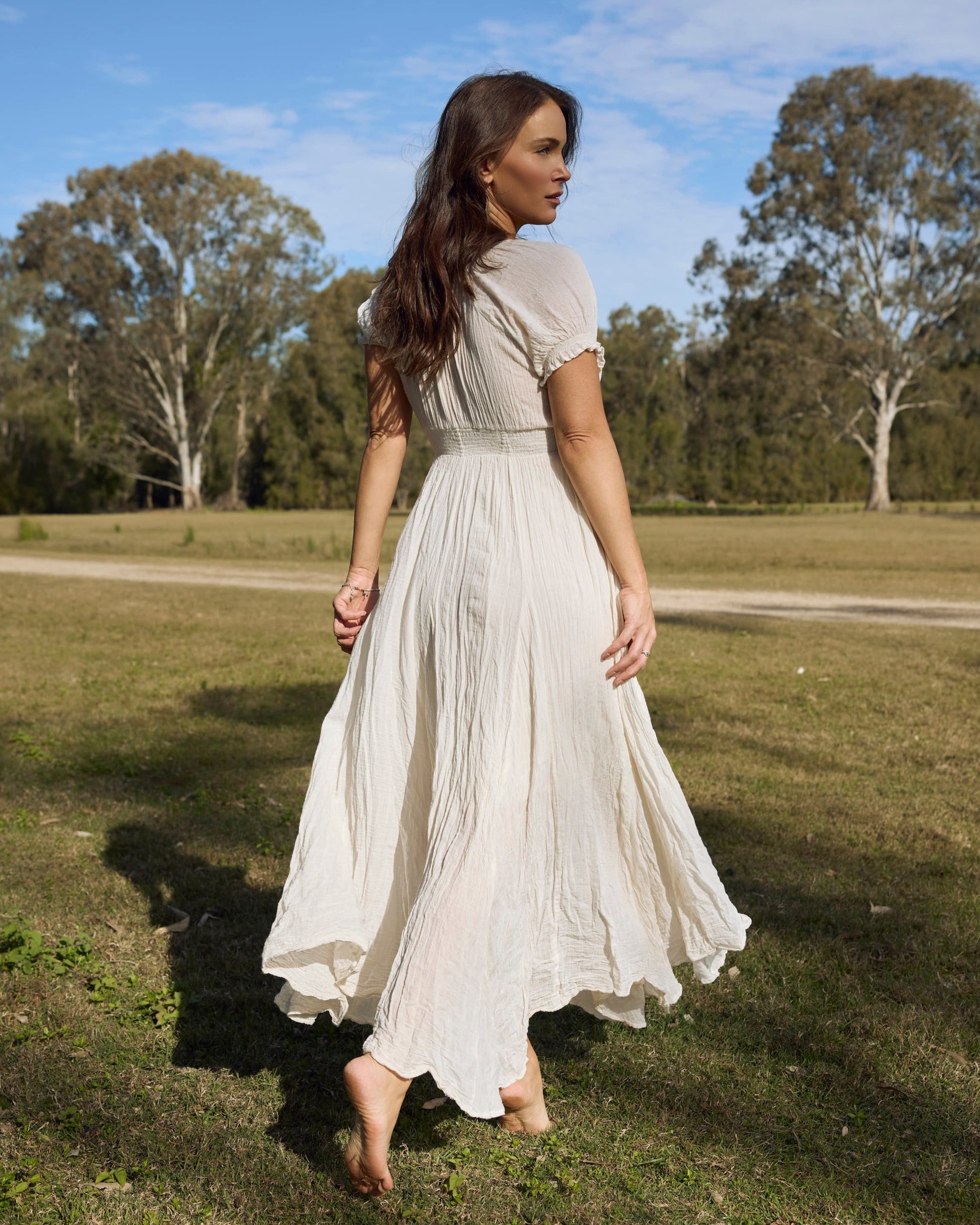 BRIGITTE MAXI DRESS VINTAGE CREAM