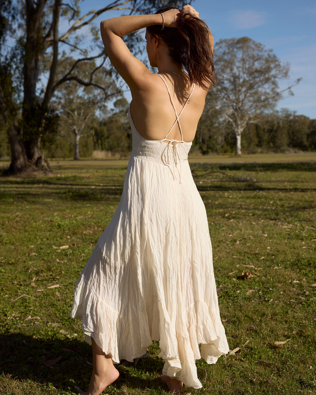 JANIS MIDI DRESS VINTAGE CREAM