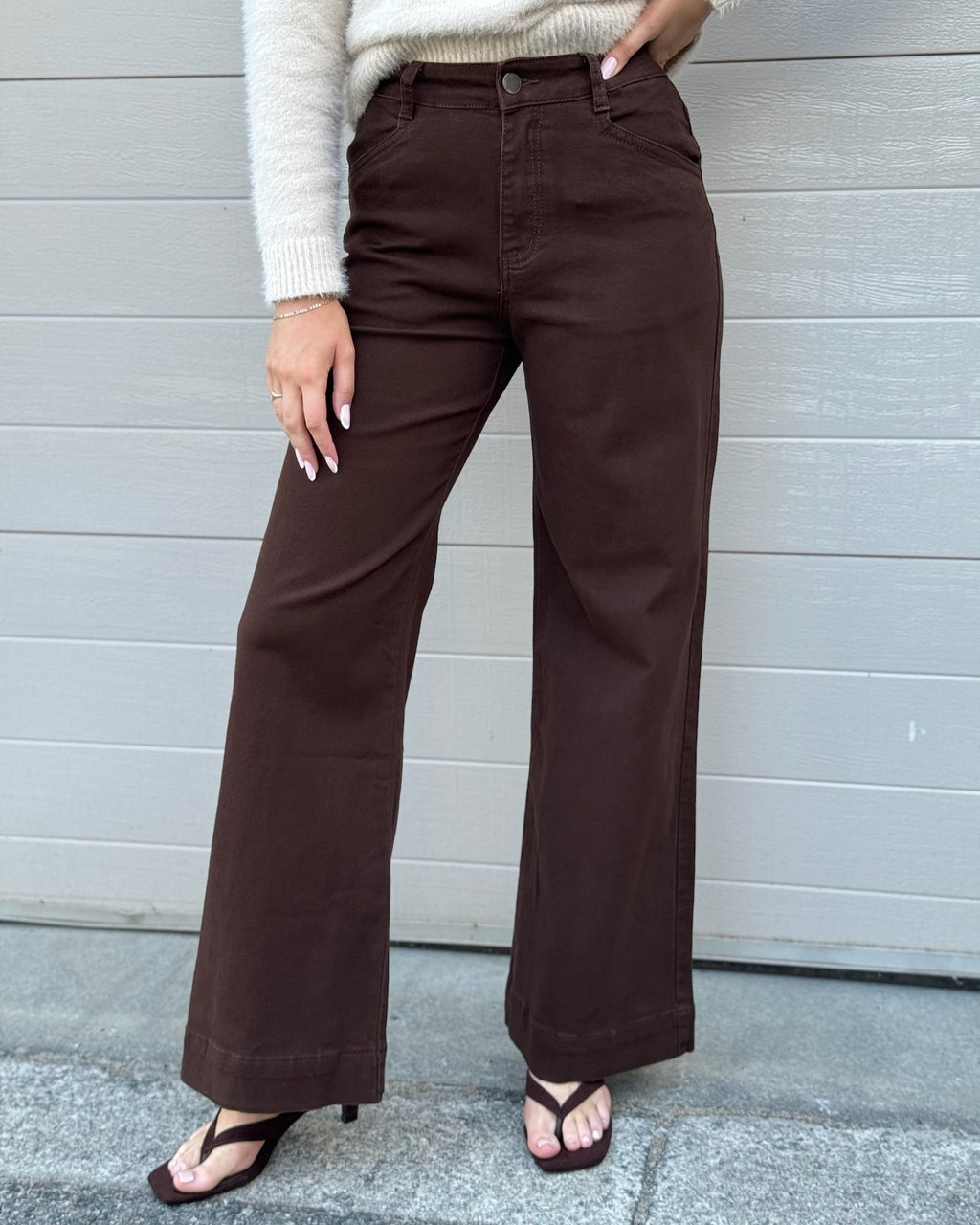 HARMONY DENIM JEANS DARK CHOCOLATE