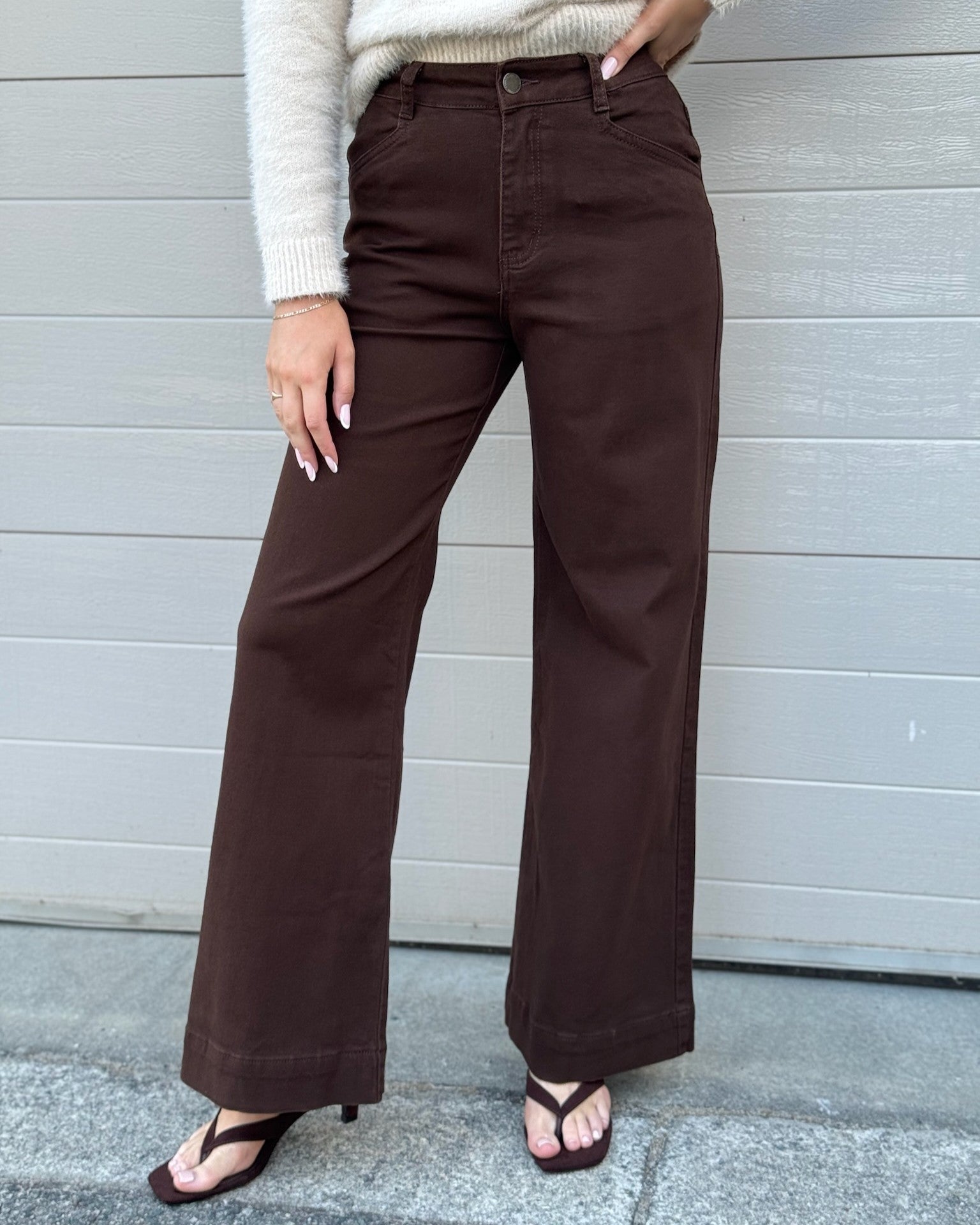 HARMONY DENIM JEANS DARK CHOCOLATE