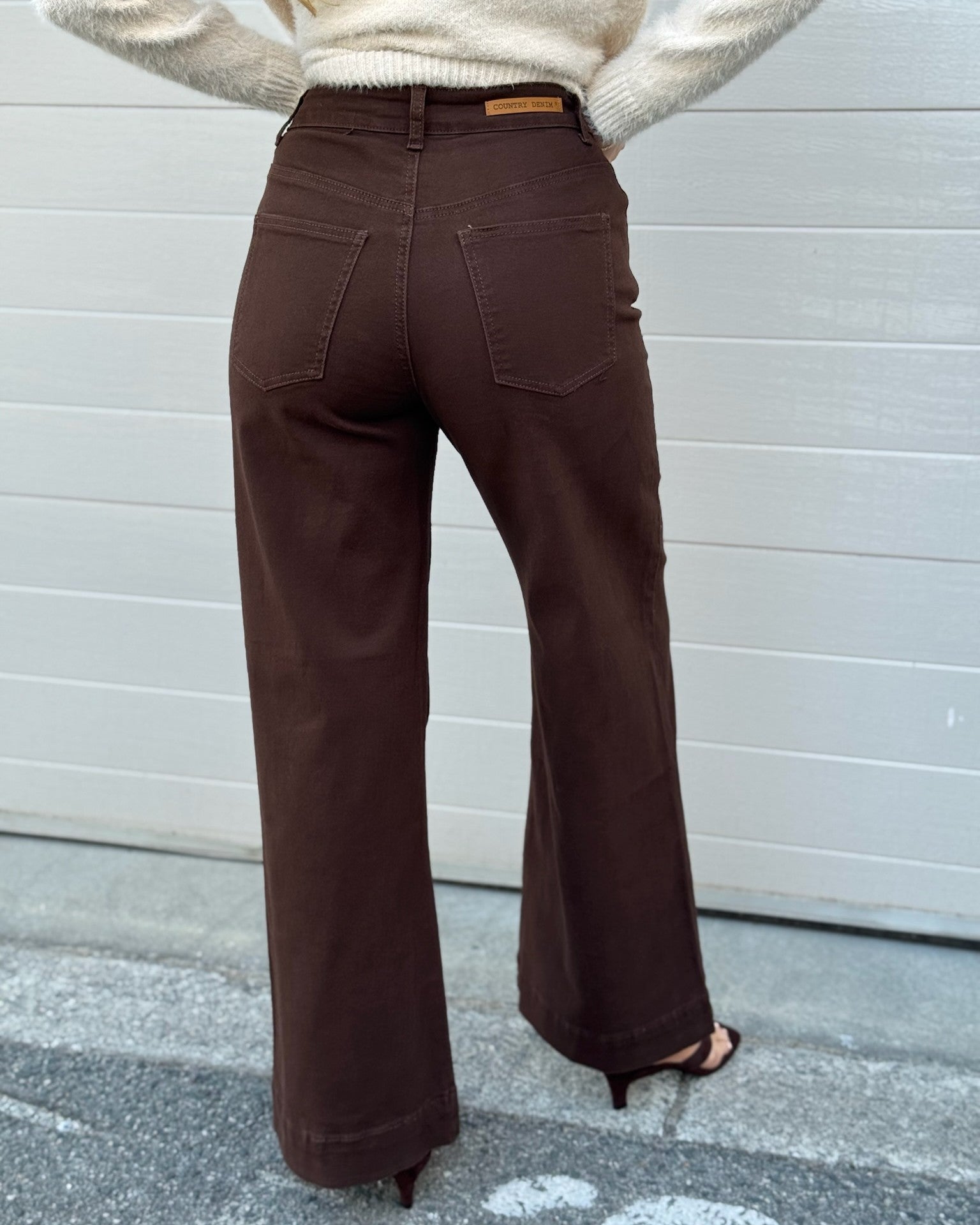 HARMONY DENIM JEANS DARK CHOCOLATE