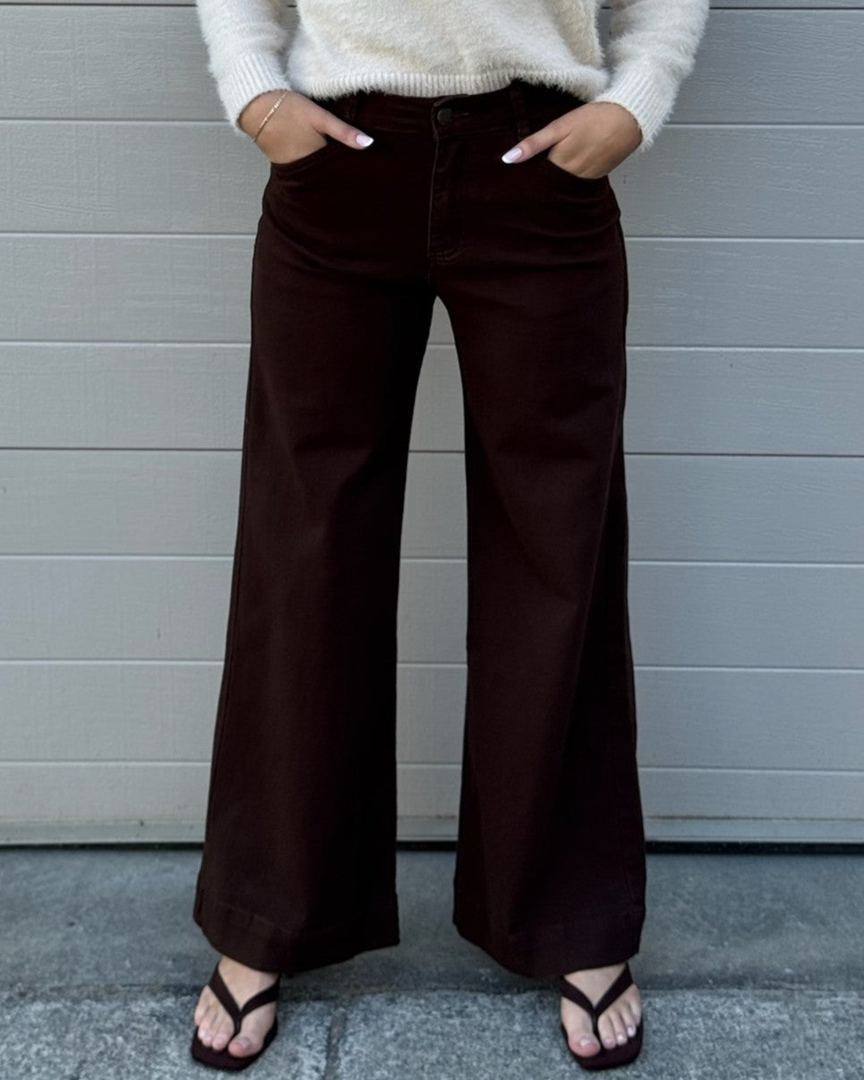 HARMONY DENIM JEANS DARK CHOCOLATE