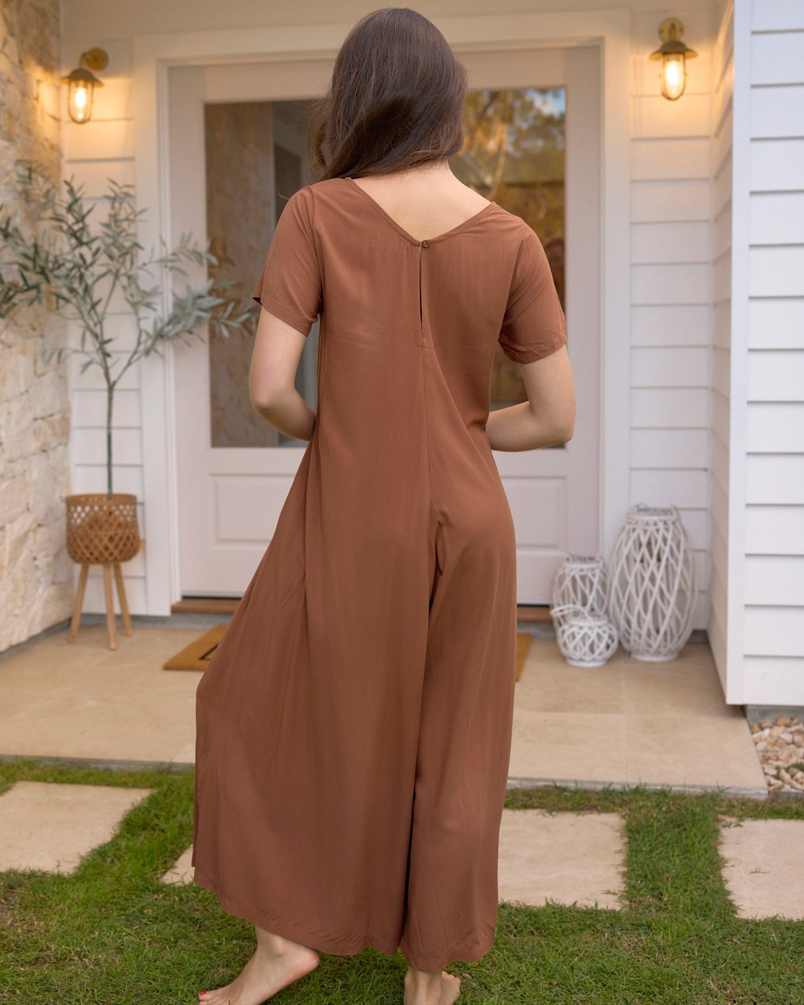HARLOW JUMPSUIT CHOCOLATE