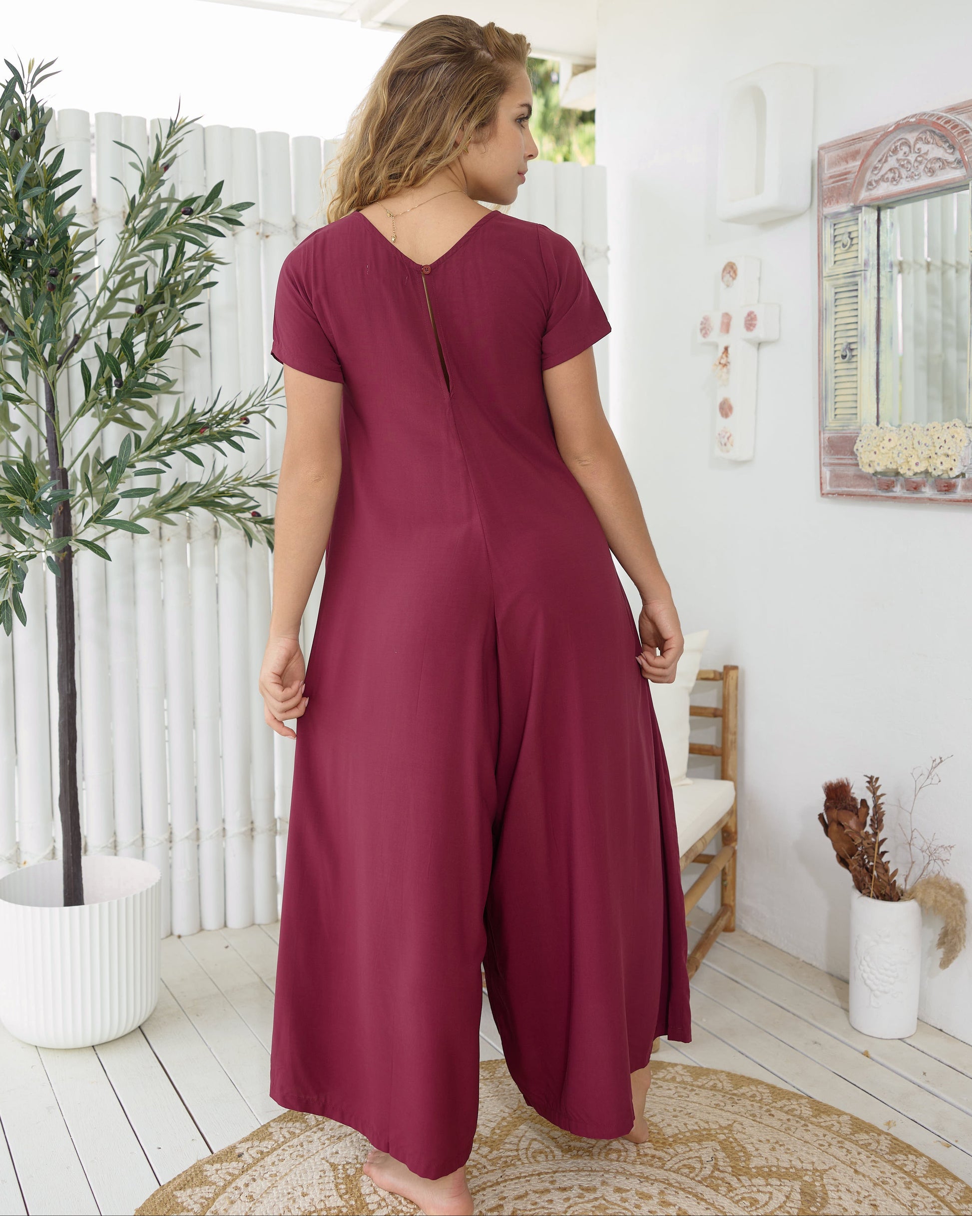 HARLOW JUMPSUIT SANGRIA