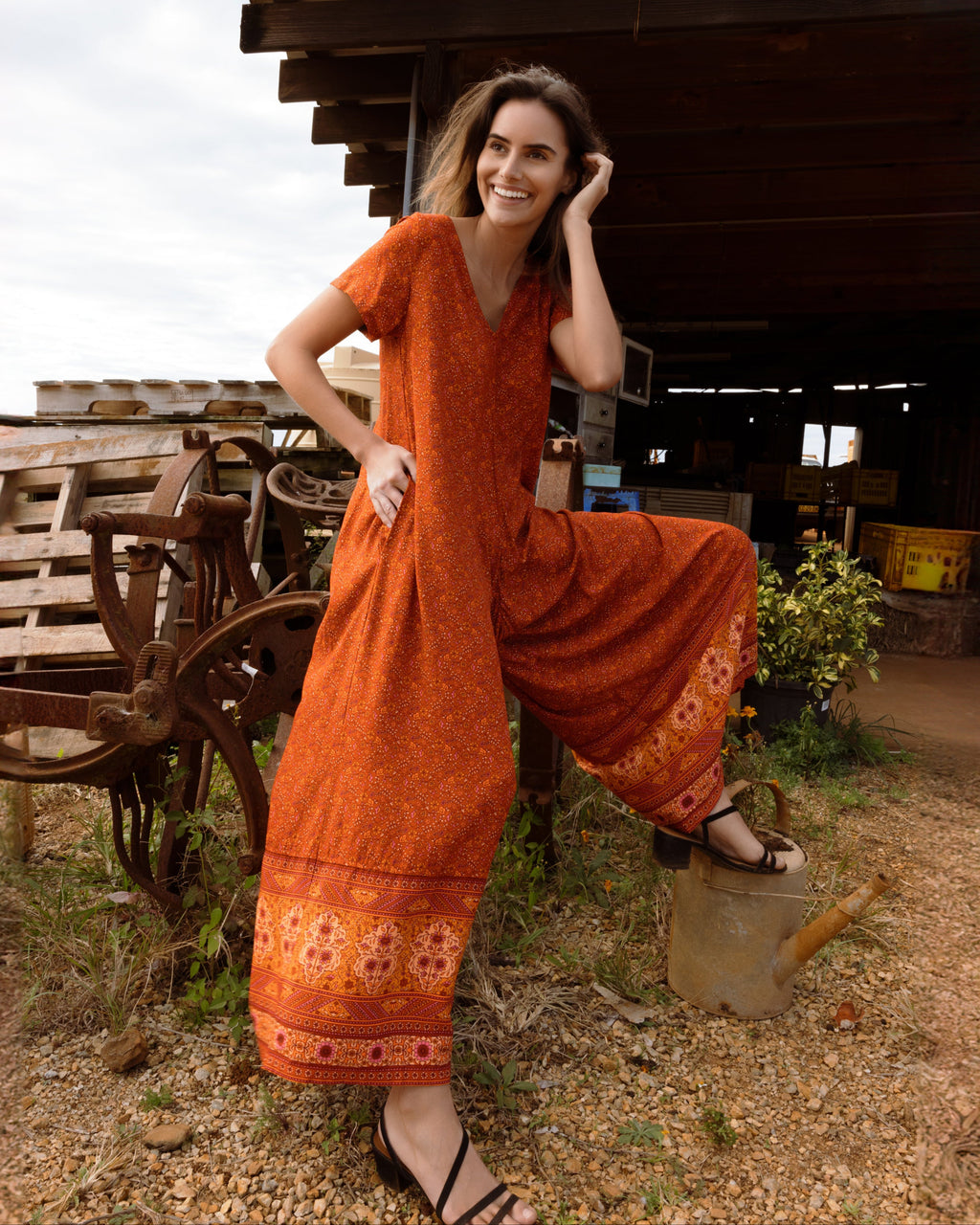 HARLOW JUMPSUIT PUMPKIN SPICE