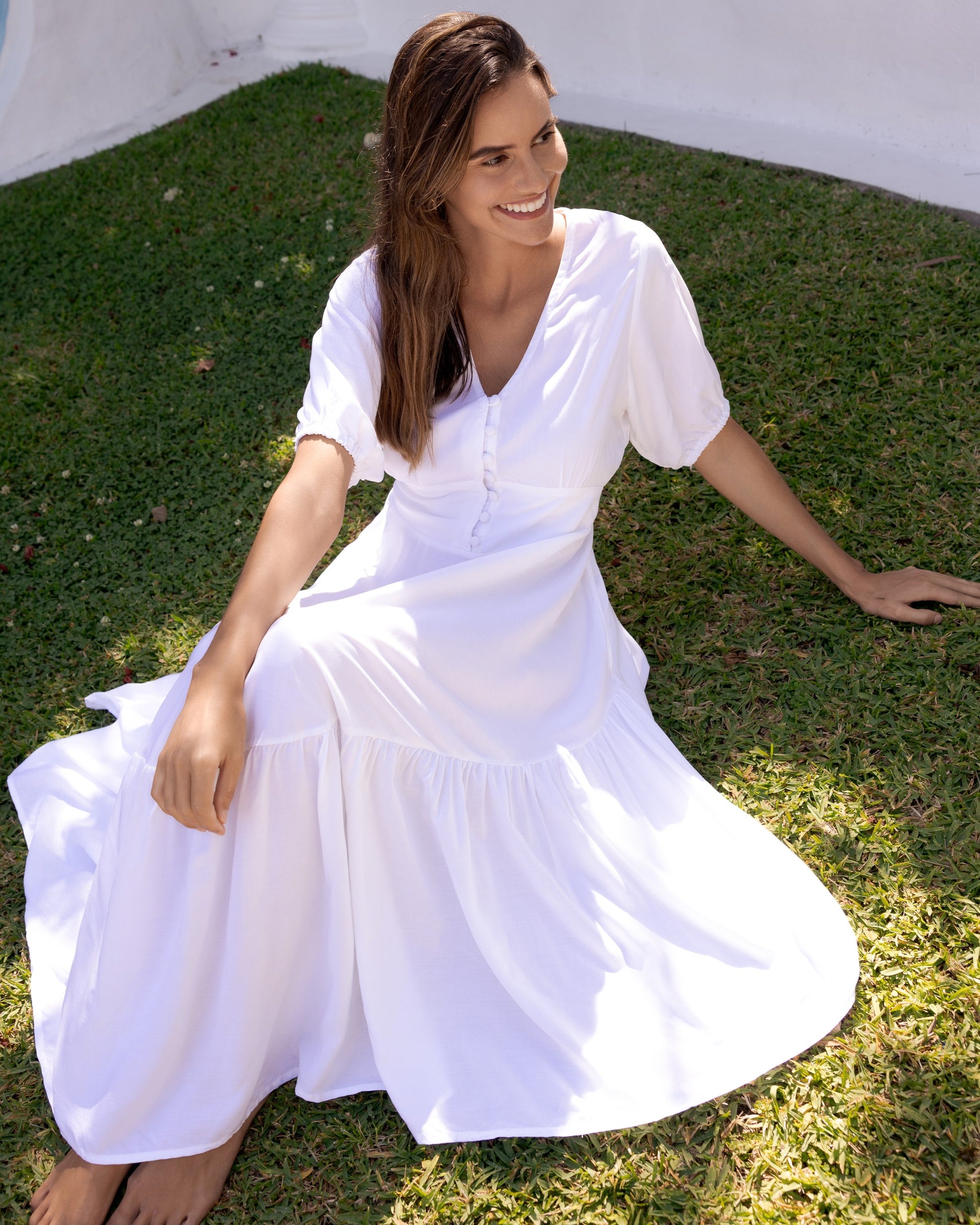 VERA MAXI DRESS WHITE