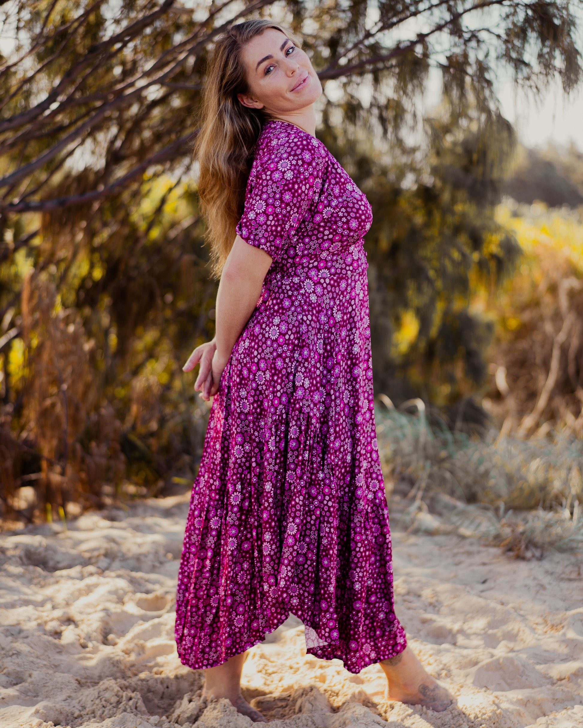 VERA MAXI DRESS BOYSENBERRY