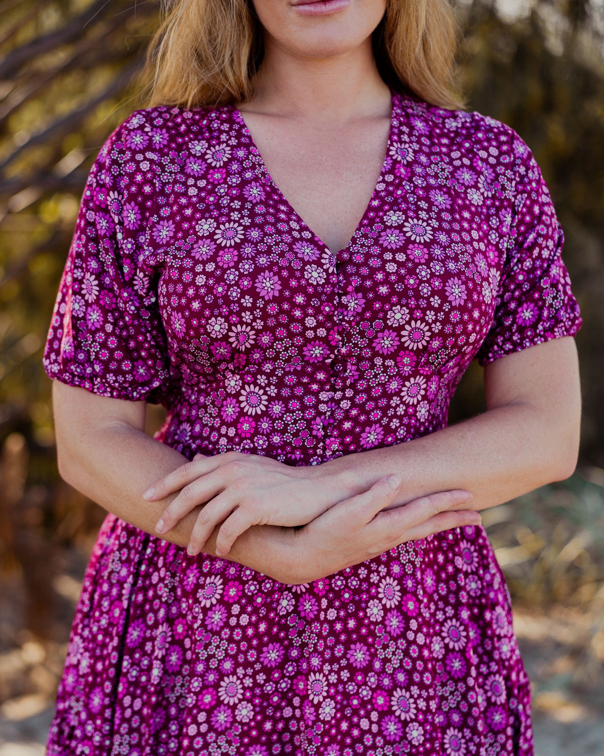 VERA MAXI DRESS BOYSENBERRY