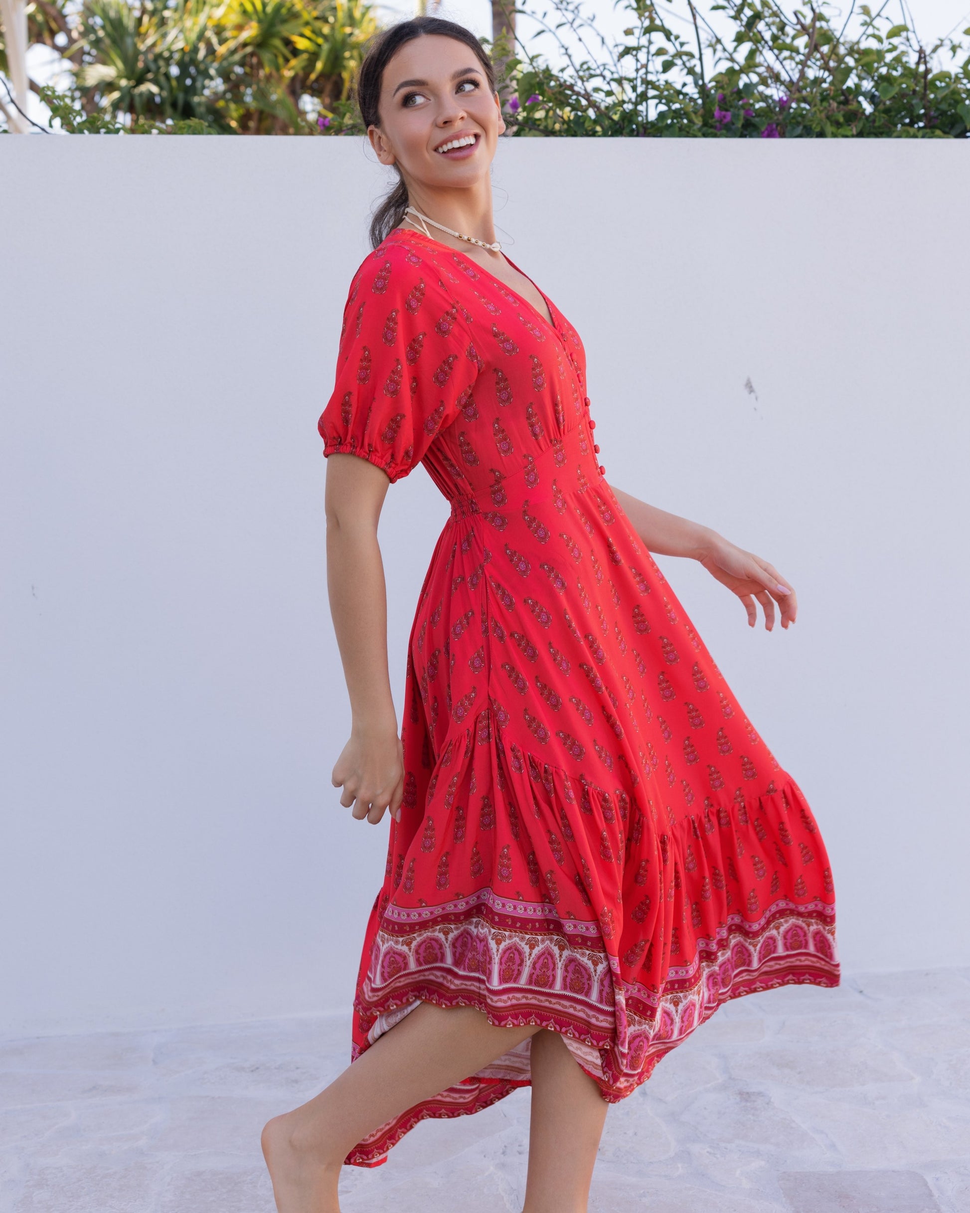 VERA MAXI DRESS WATERMELON SUGAR