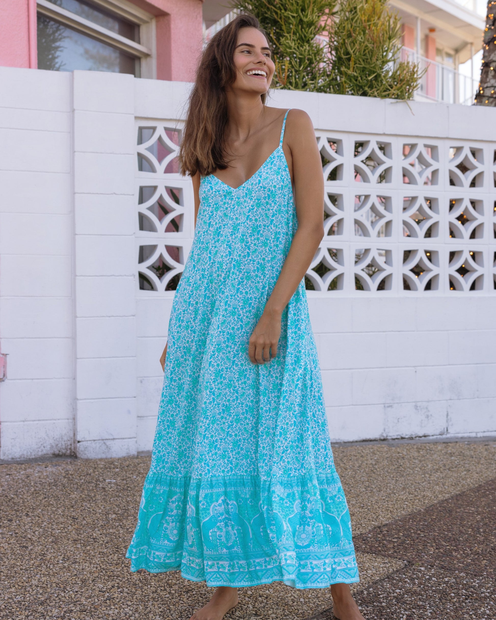 COCO MAXI DRESS SEA MIST