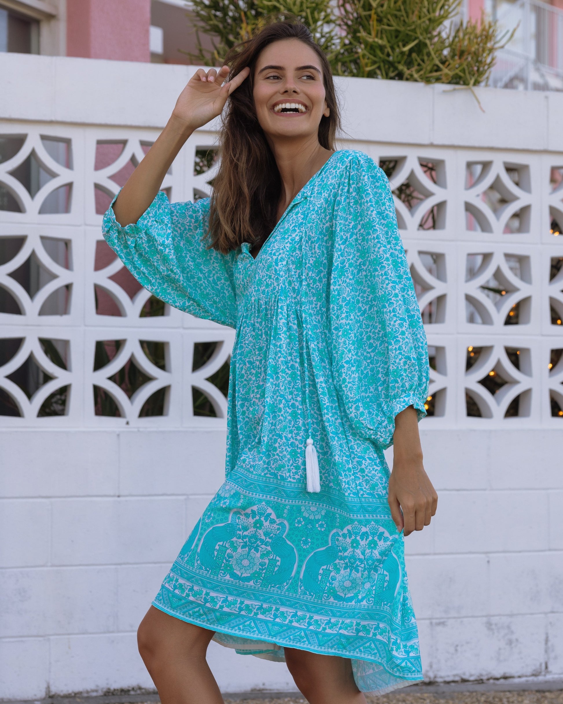 LACI MINI DRESS SEA MIST
