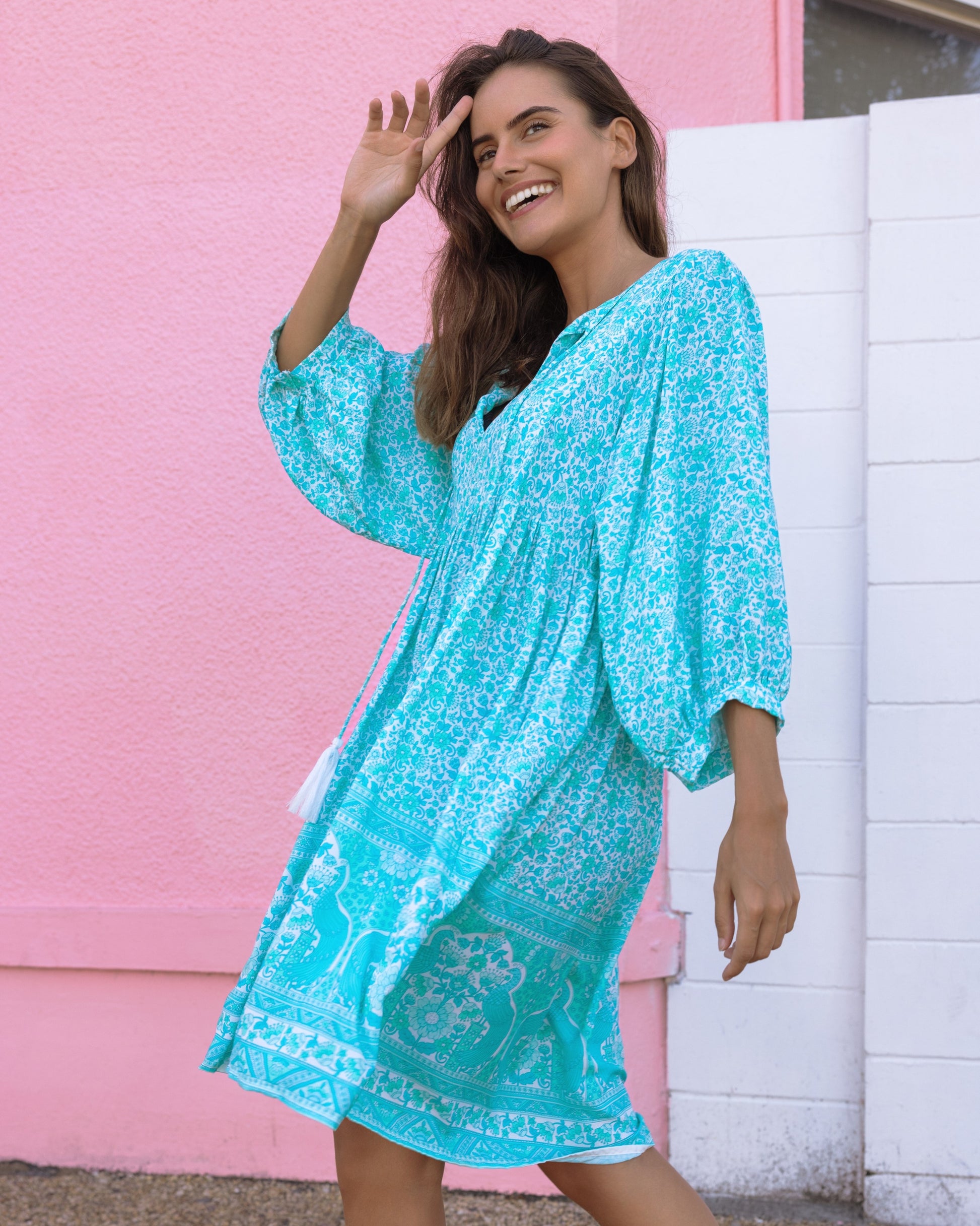 LACI MINI DRESS SEA MIST