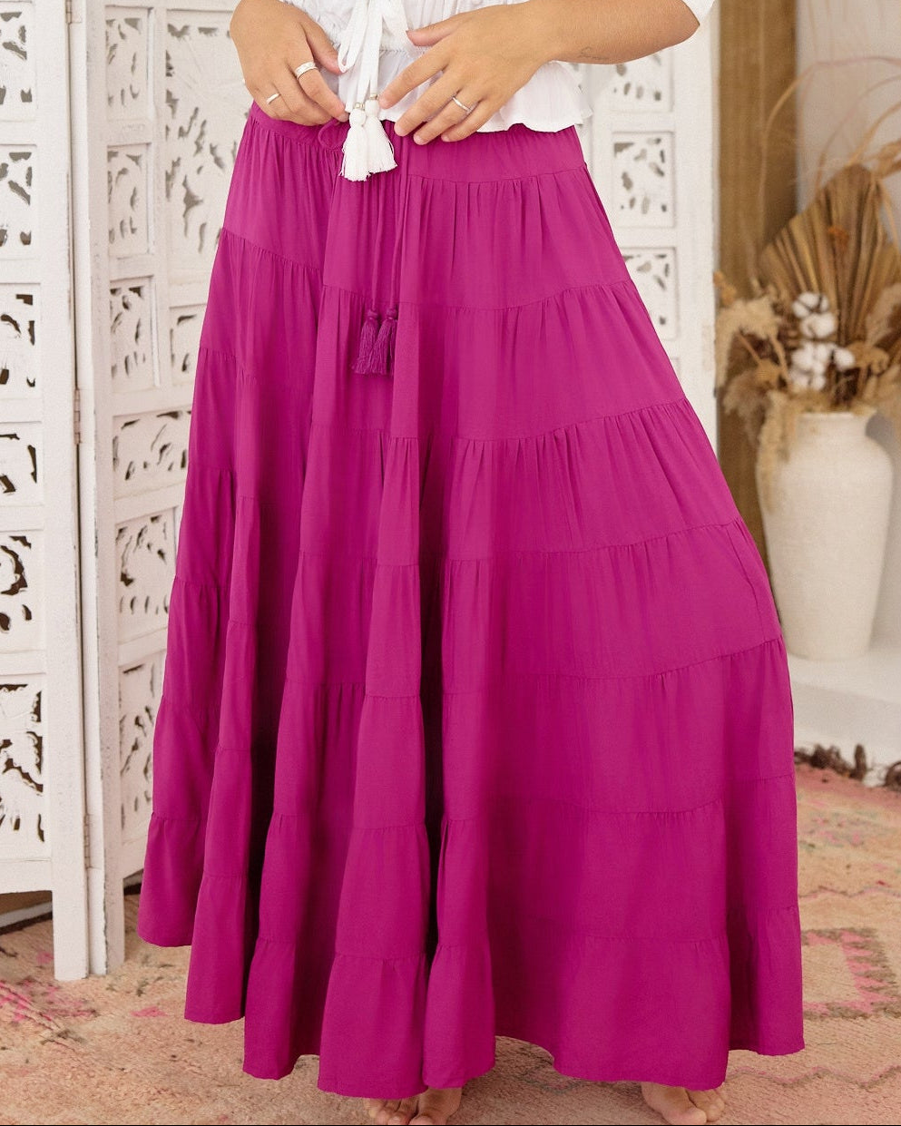 PENNY MAXI SKIRT MAGENTA