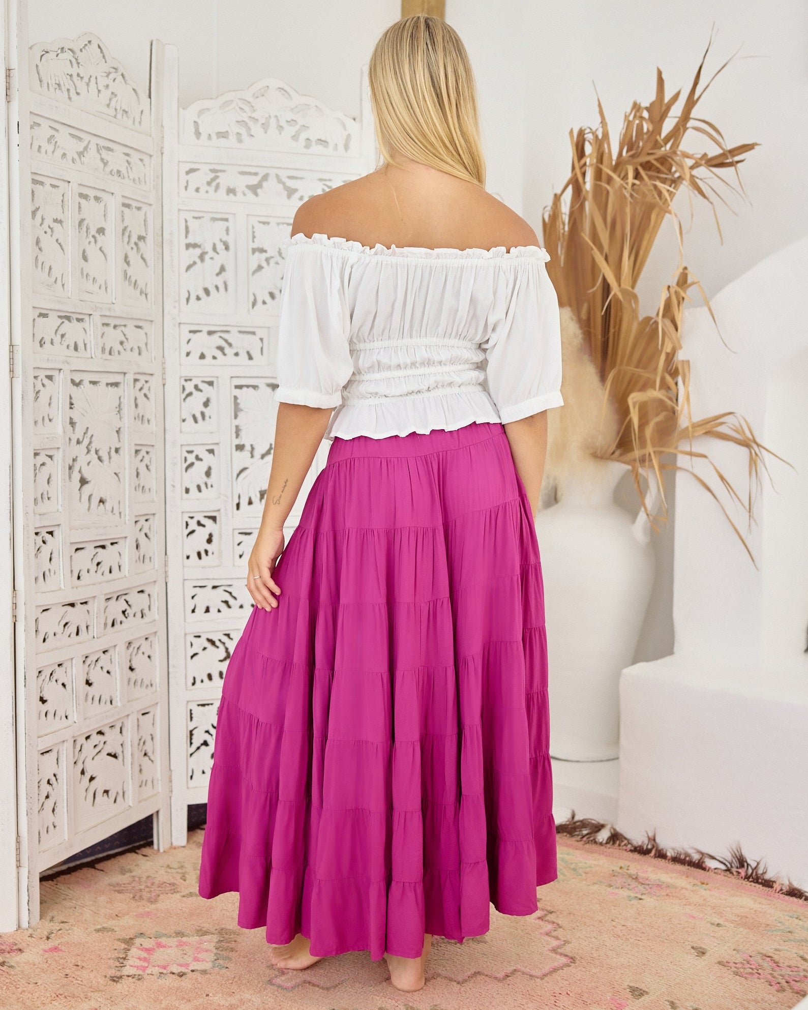 PENNY MAXI SKIRT MAGENTA