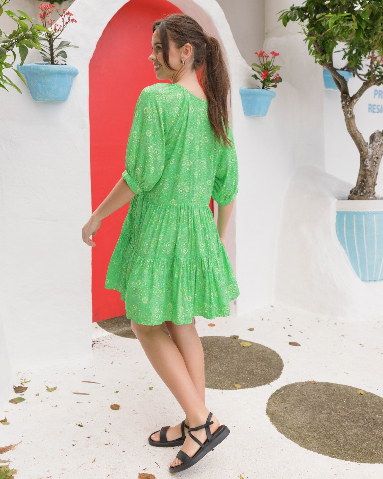 JANE MINI DRESS EVERGREEN