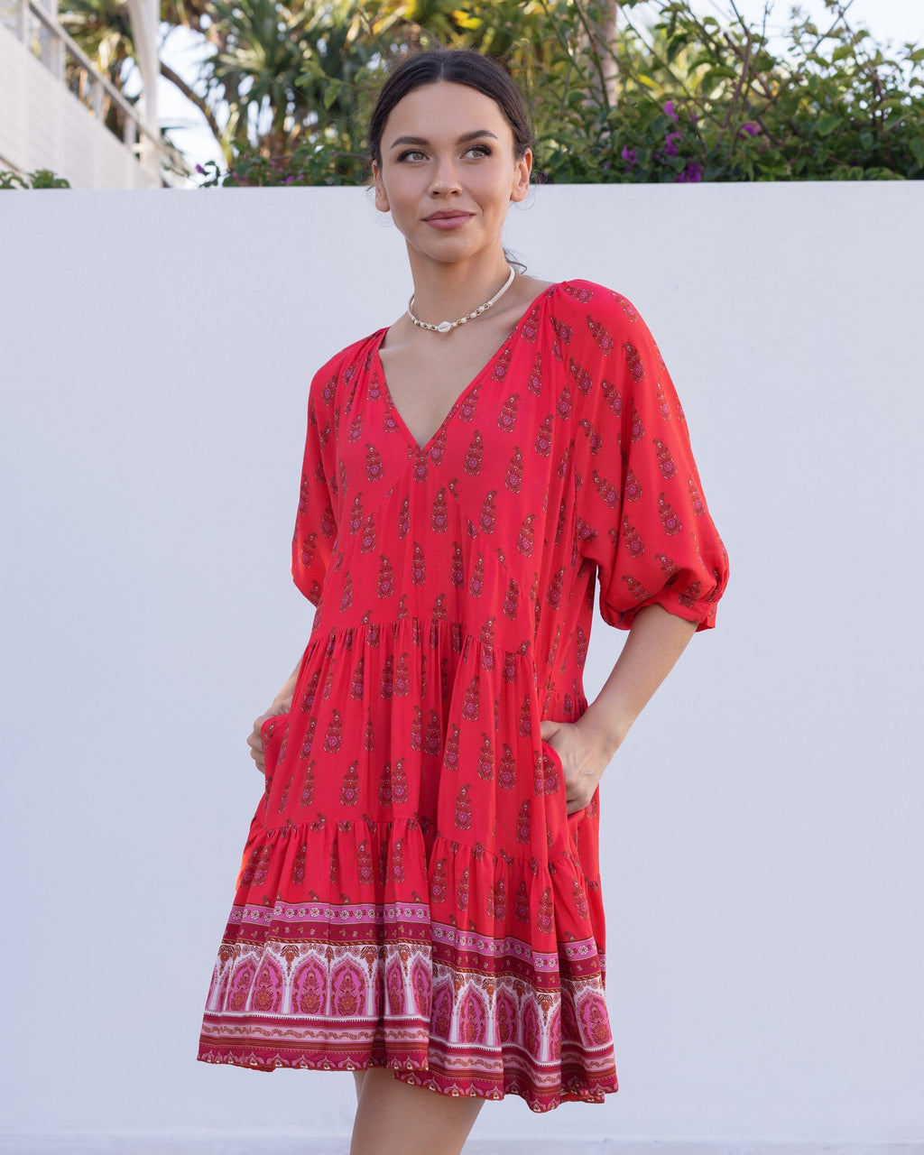 JANE MINI DRESS WATERMELON SUGAR