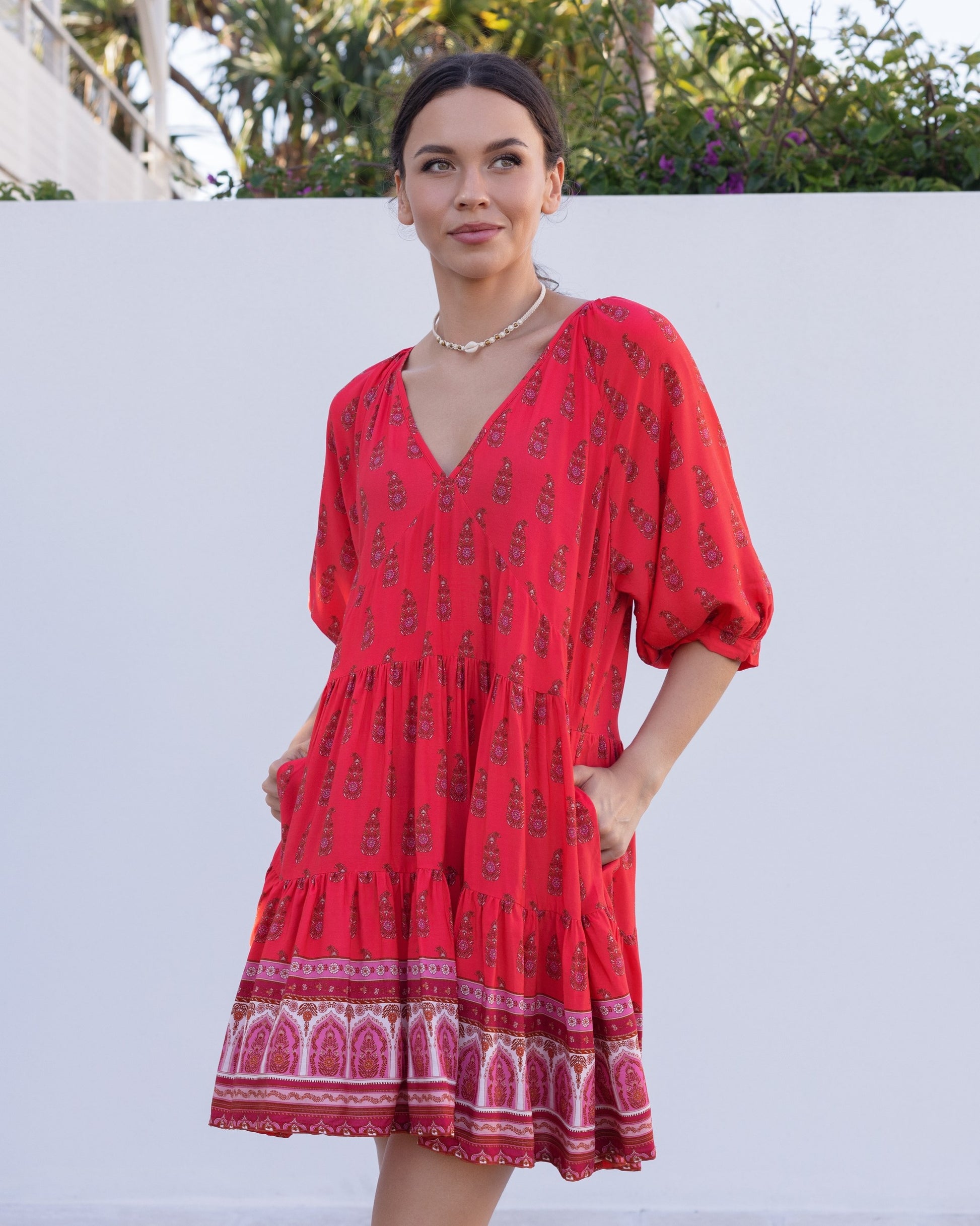 JANE MINI DRESS WATERMELON SUGAR