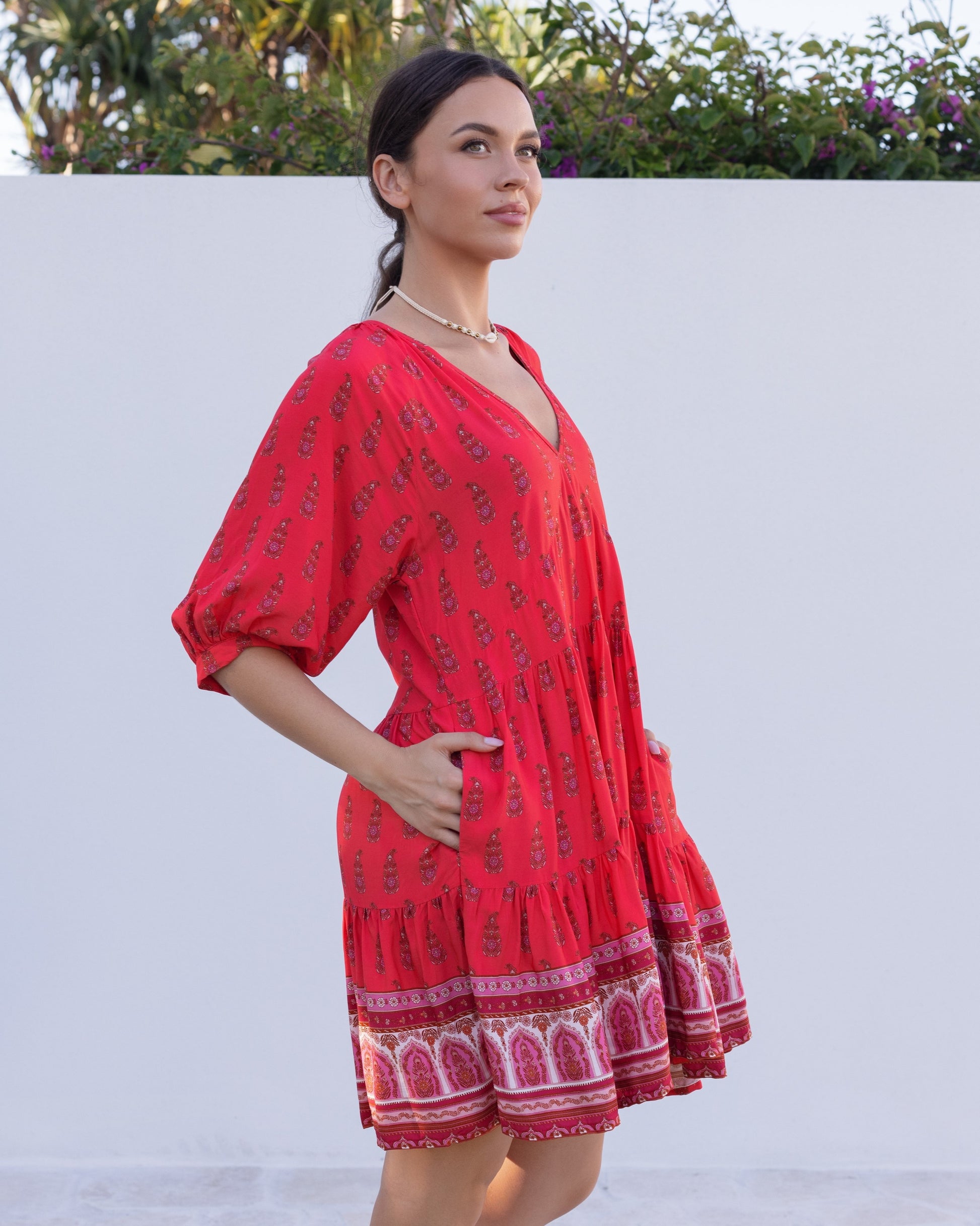 JANE MINI DRESS WATERMELON SUGAR