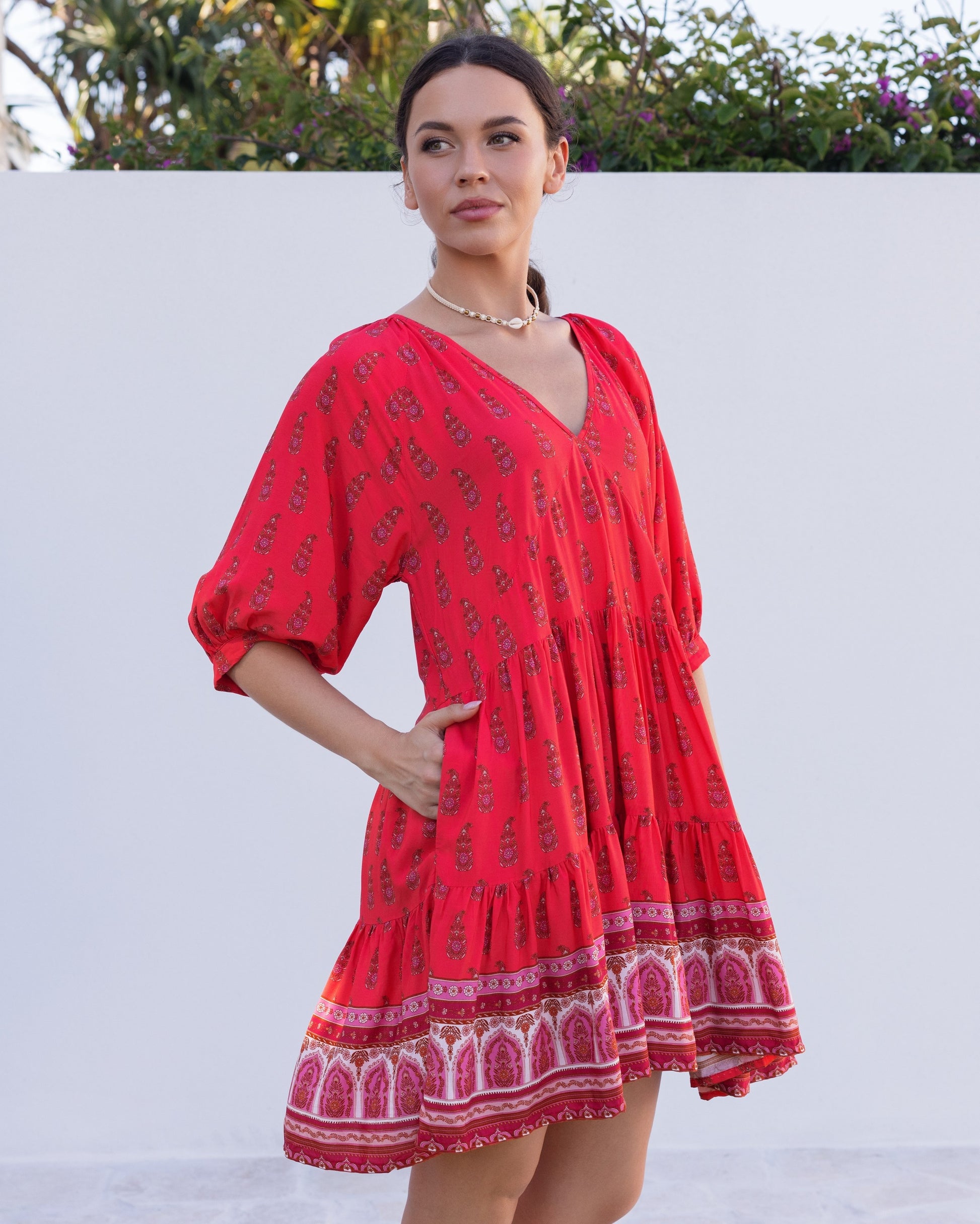 JANE MINI DRESS WATERMELON SUGAR