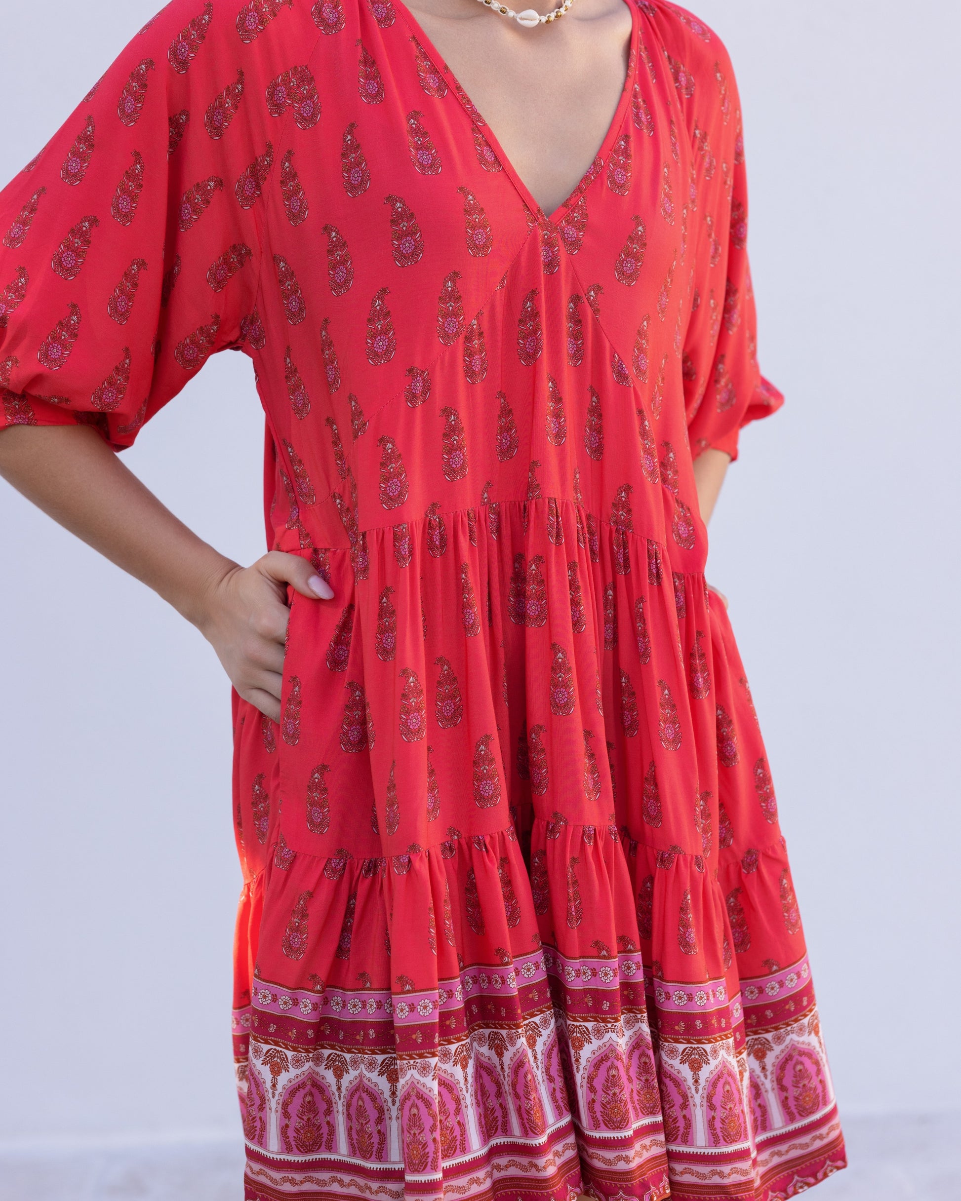 JANE MINI DRESS WATERMELON SUGAR